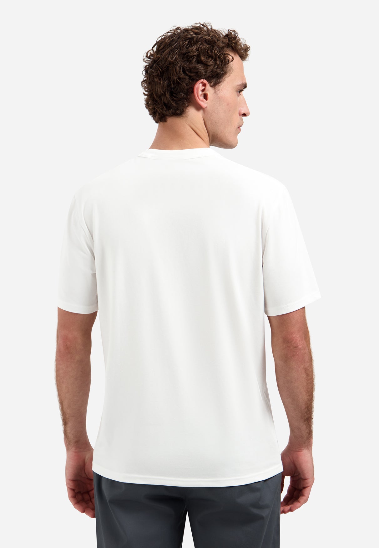 Gestreepte T-shirt met ronde hals en korte mouwen | White