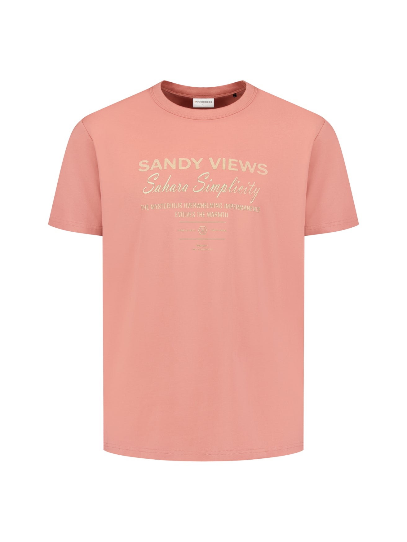 Gestreepte T-shirt met ronde hals en korte mouwen | White