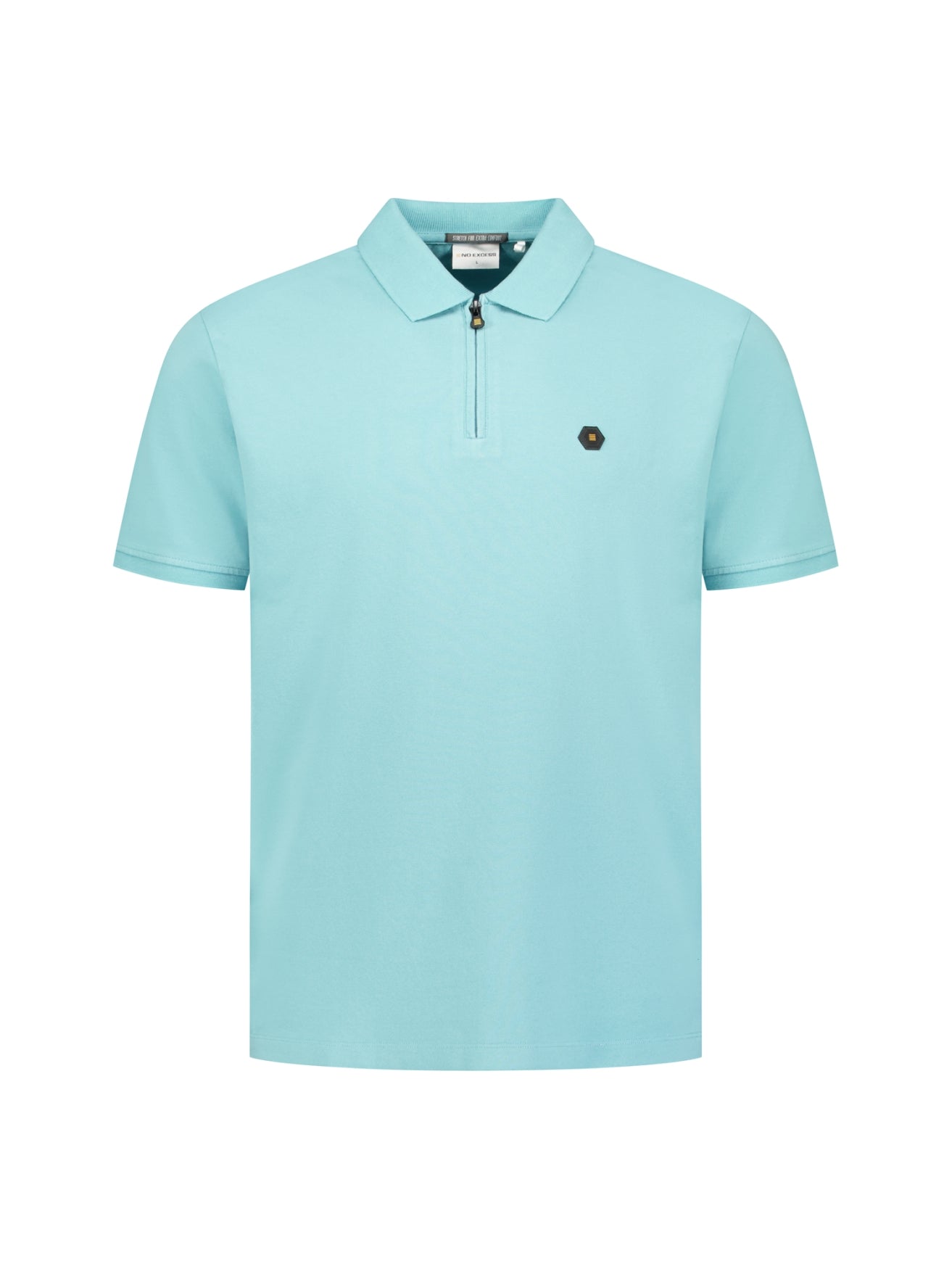 Halfzip polo met korte mouwen | Seablue