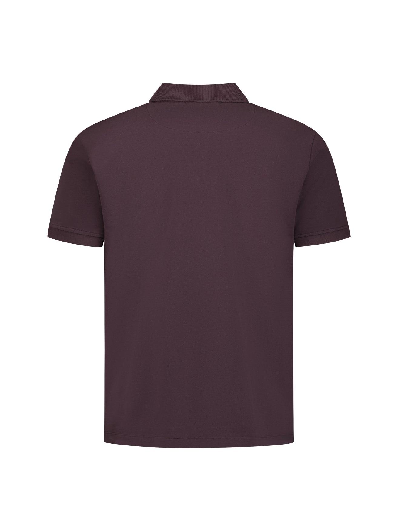 Halfzip polo met korte mouwen Dark Brown