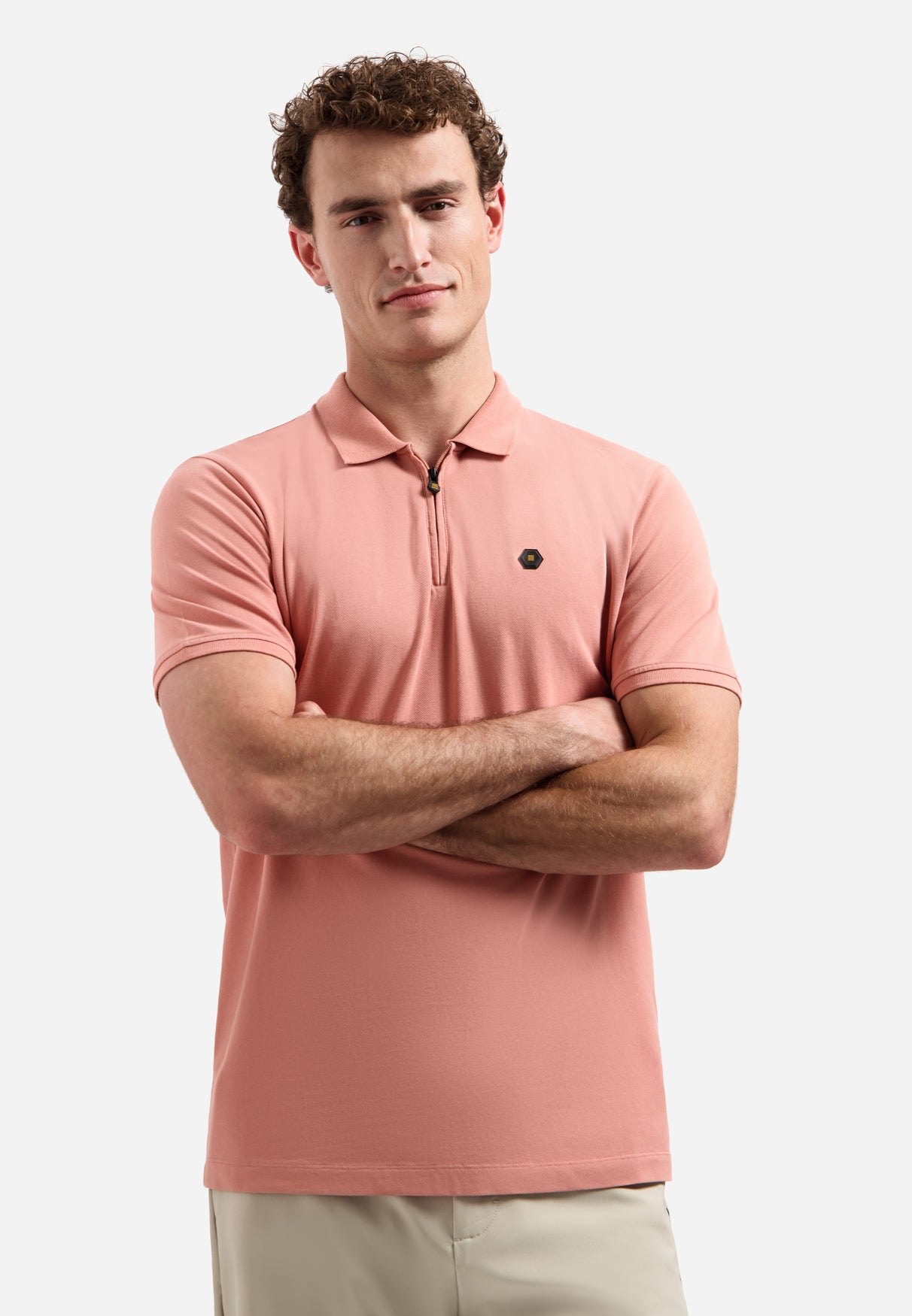 Halflange polo met korte mouwen | Coral