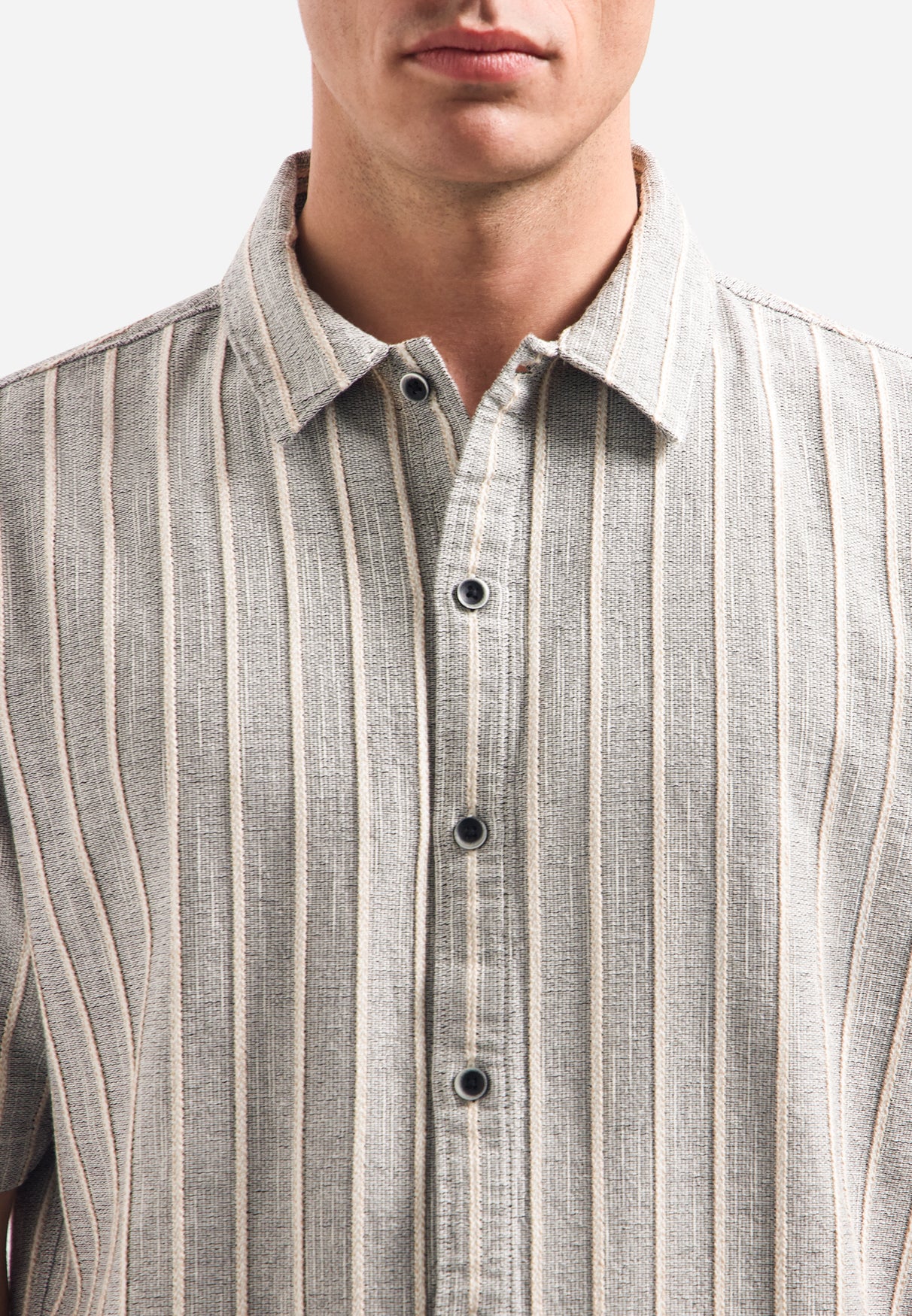Shirt met korte mouwen en strepen | Sand