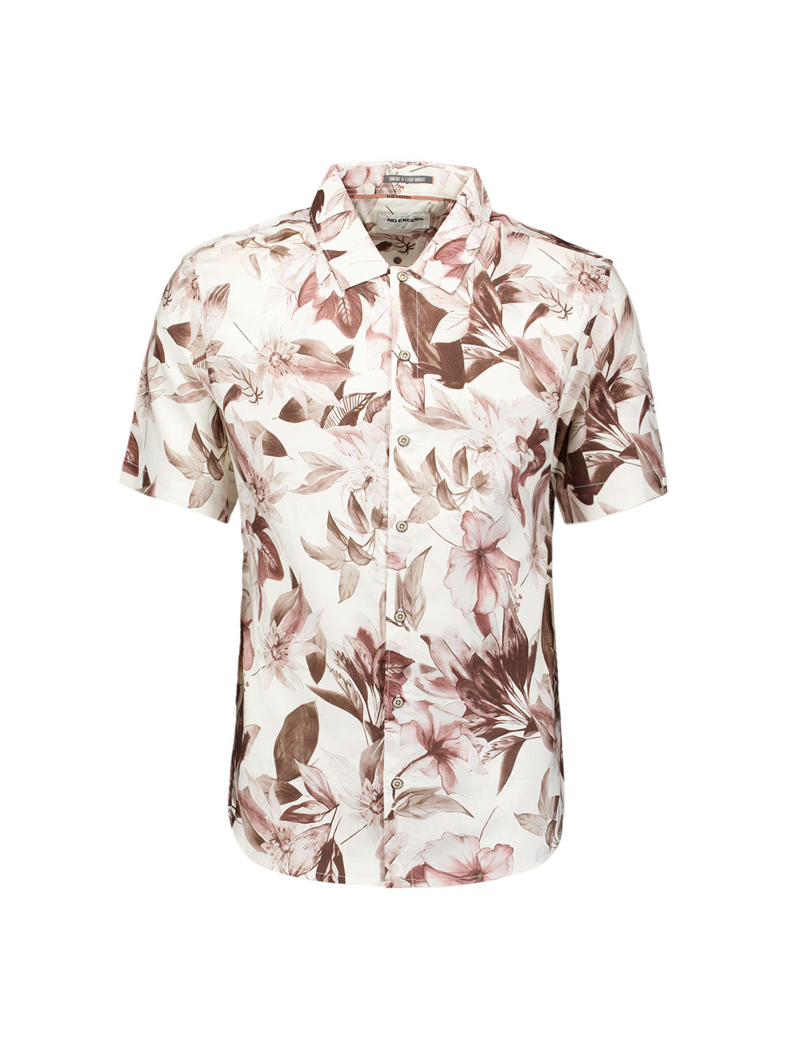 Shirt met korte mouwen en bloemenprint | Coral