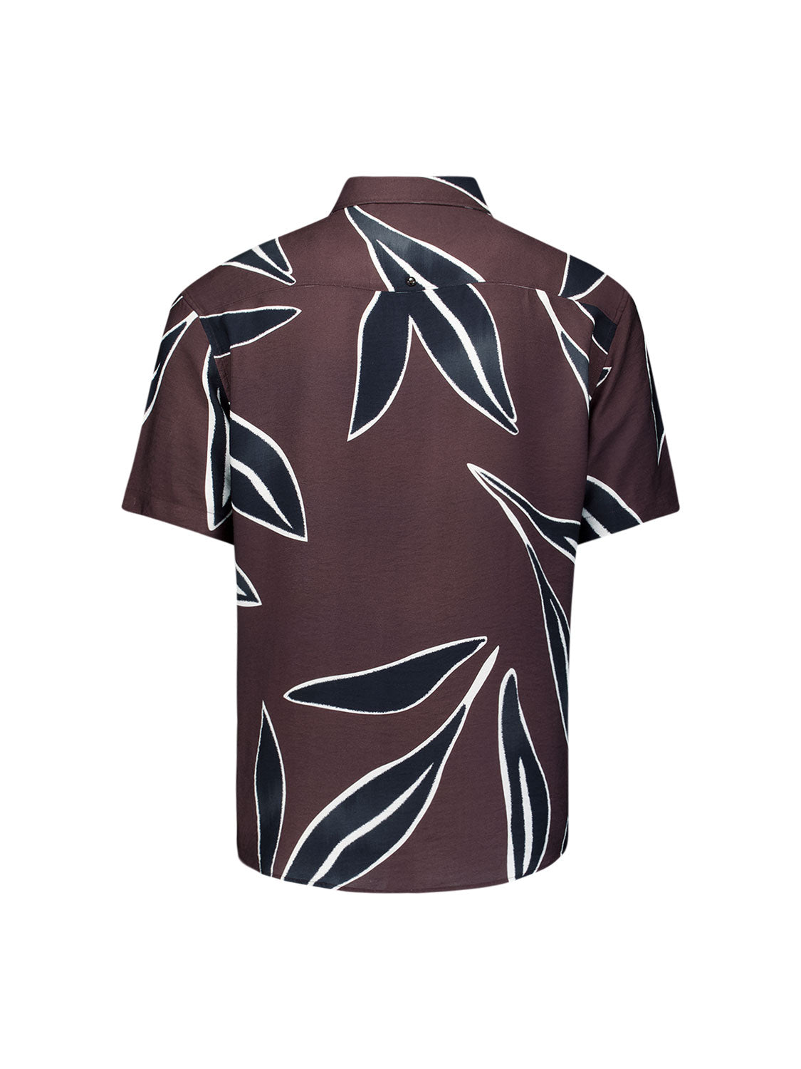 Shirt met korte mouwen en een gedurfd patroon | Dark Brown