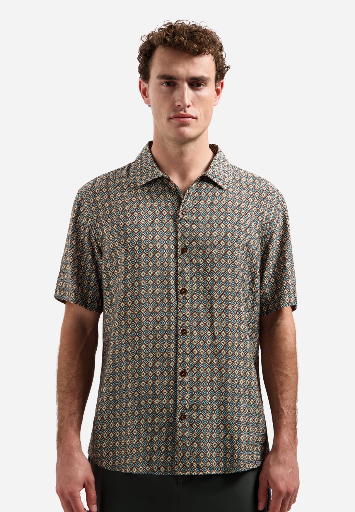 Shirt met korte mouwen en all-over print | Seablue