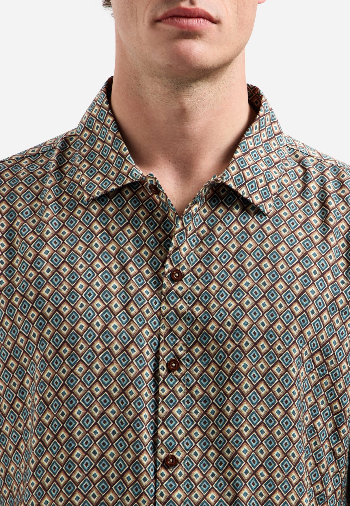 Shirt met korte mouwen en all-over print | Seablue