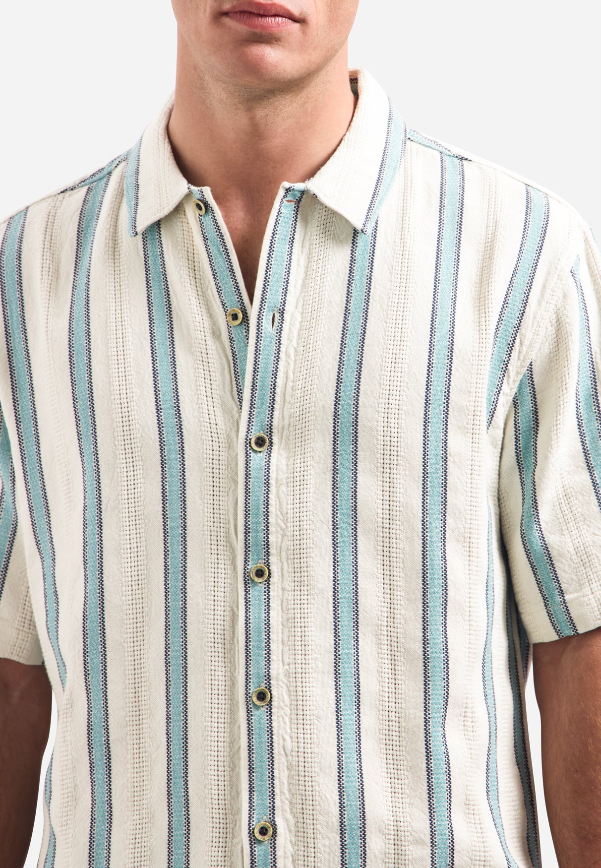 Shirt met korte mouwen en strepen | Seablue