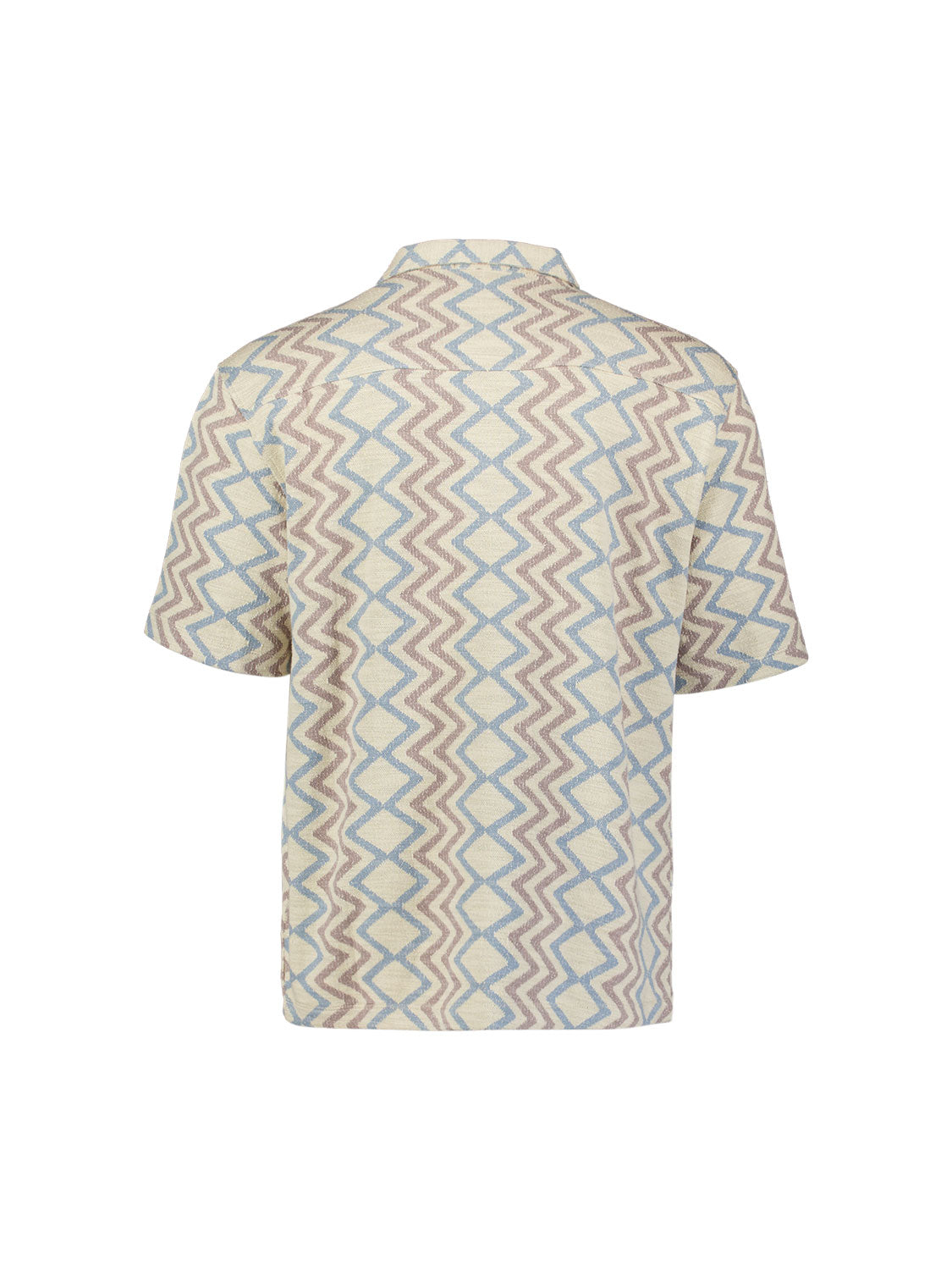 Shirt met korte mouwen en zigzagprint | Stone