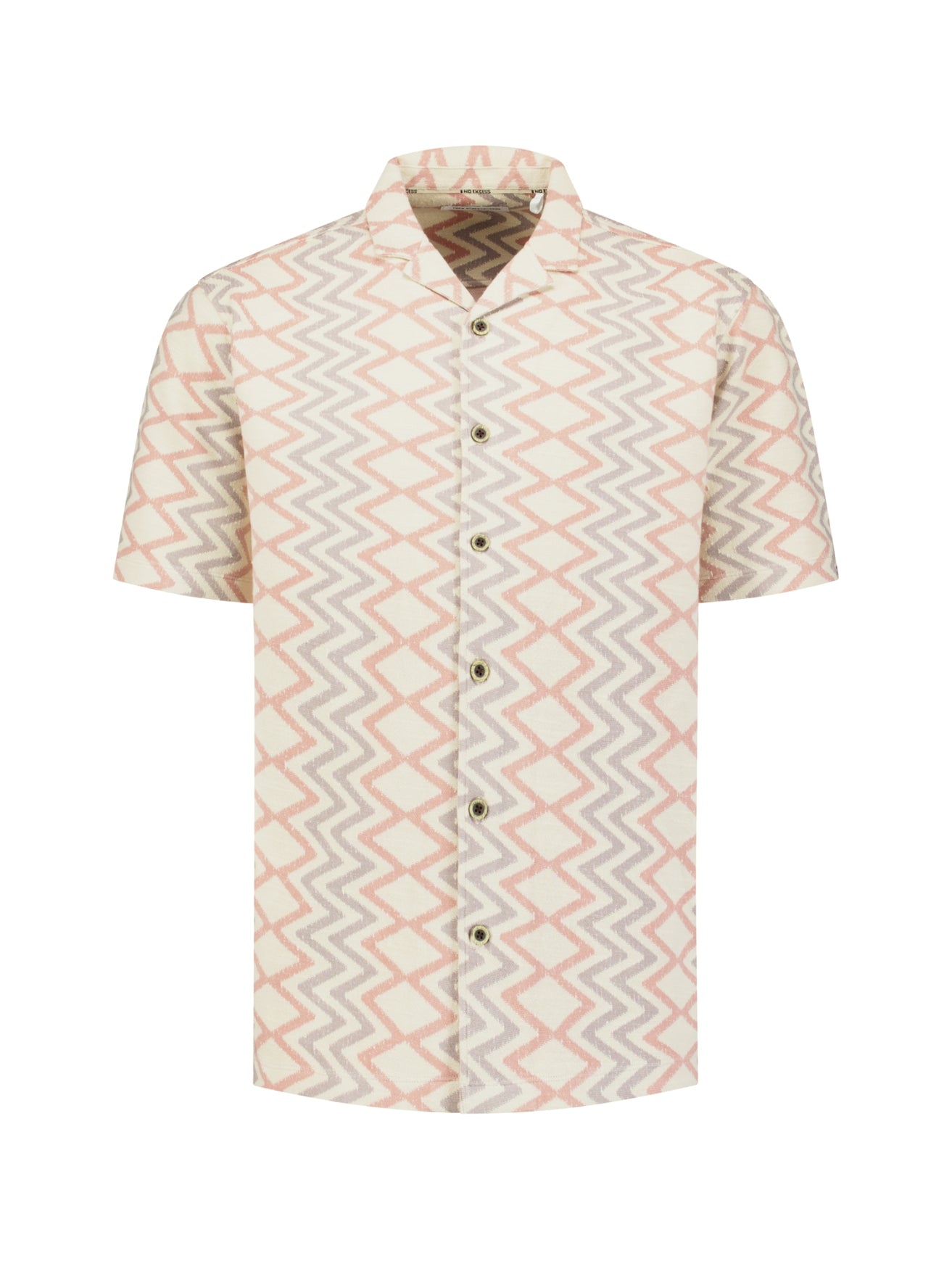 Shirt met korte mouwen en zigzagprint | Coral