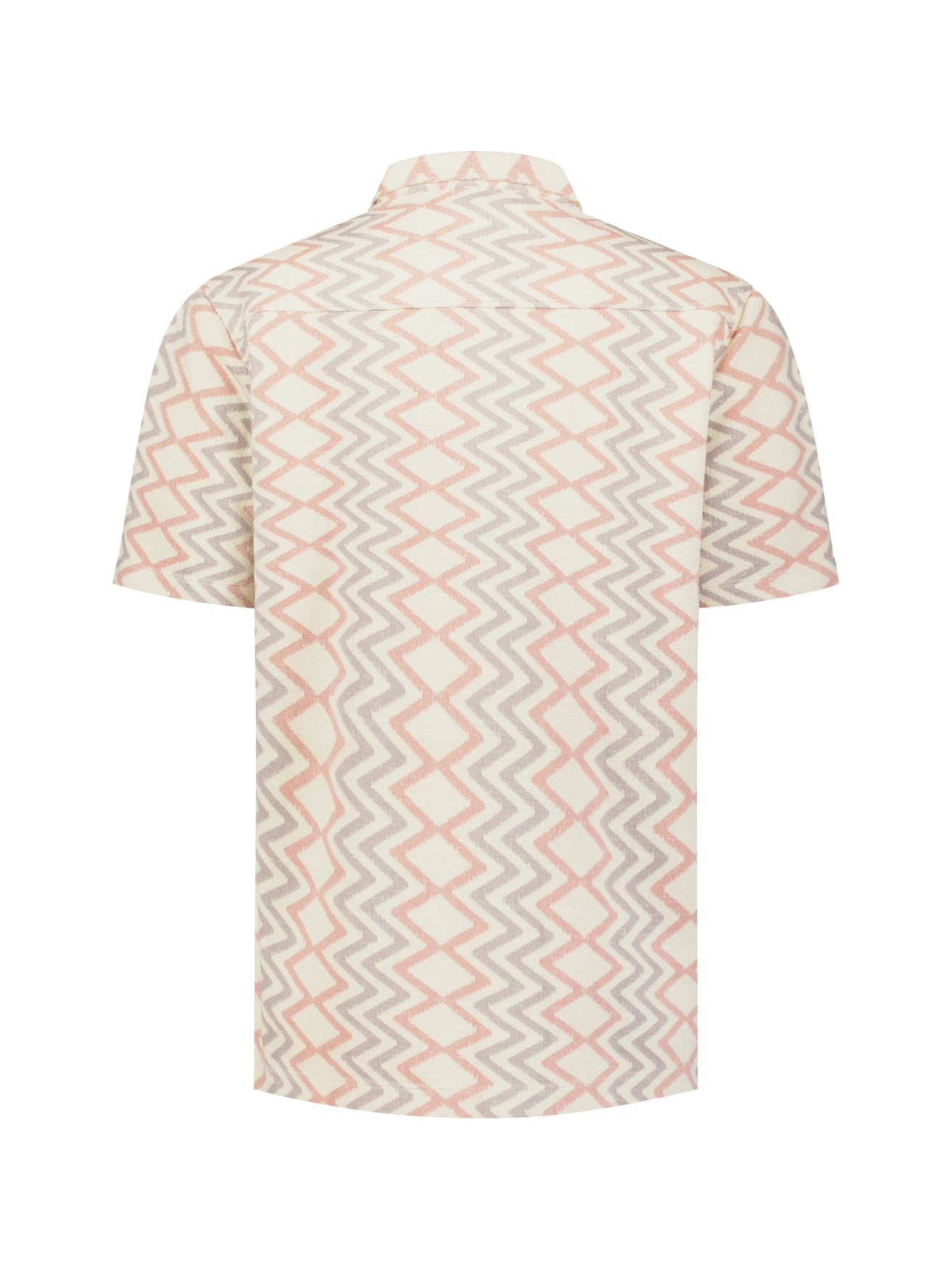 Shirt met korte mouwen en zigzagprint | Coral
