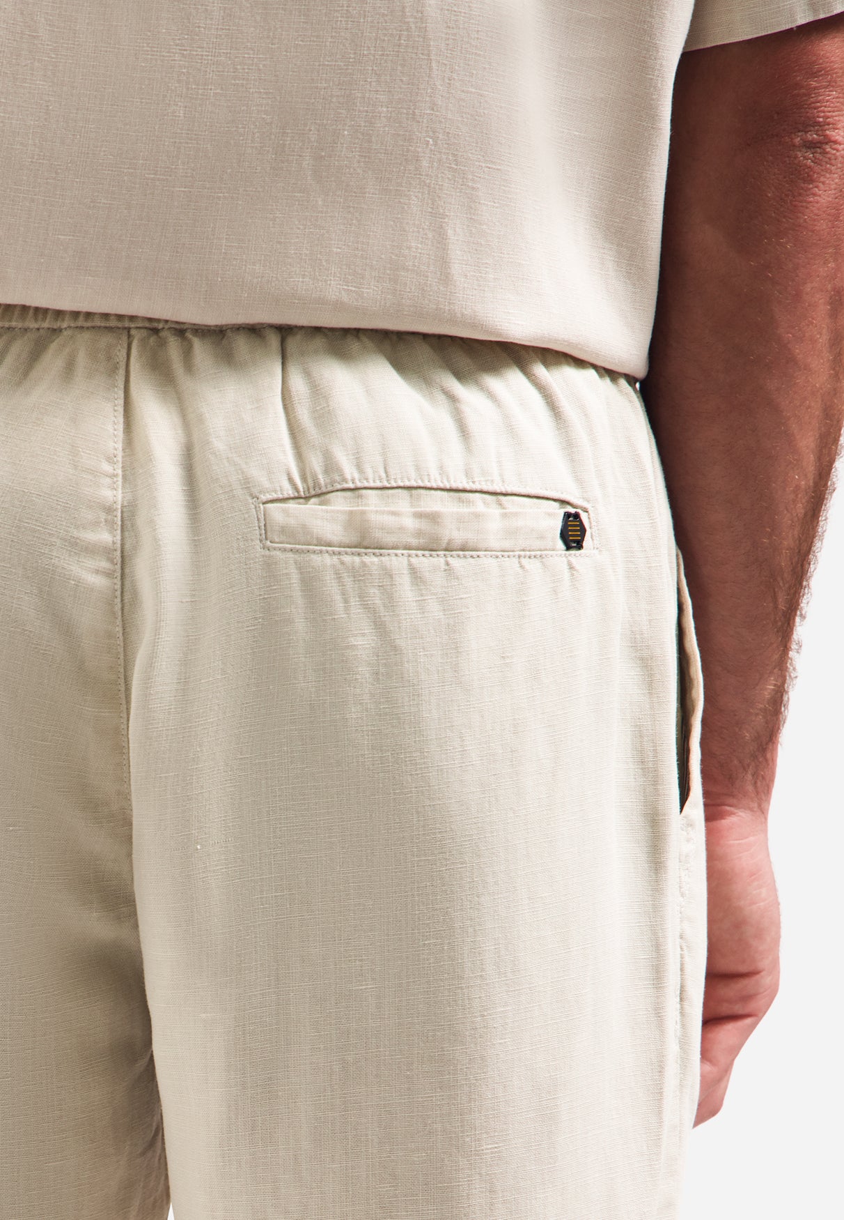 Chino shorts met koord | Stone
