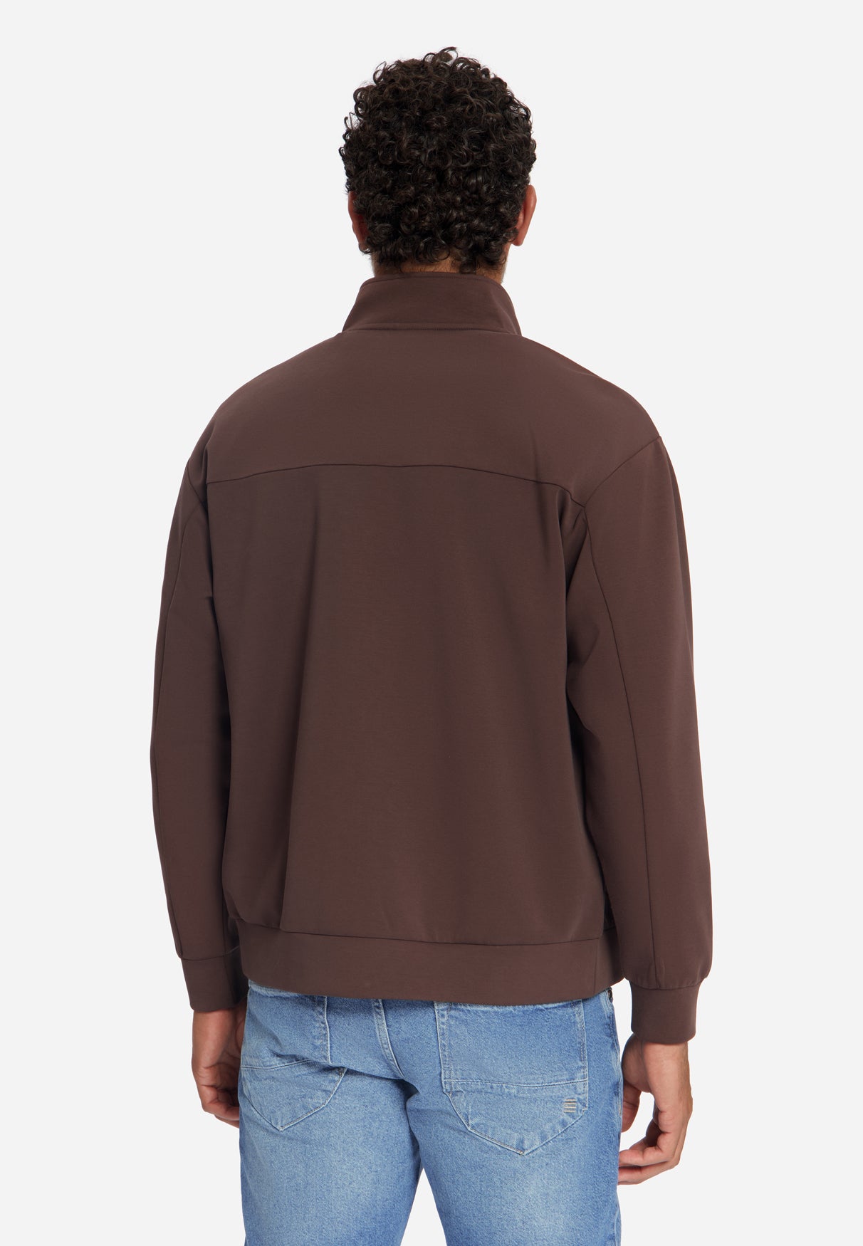 Sweat Vest met Rits | Dark Brown
