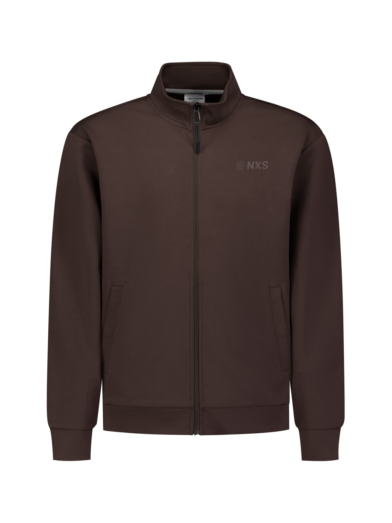 Sweat Vest met Rits | Dark Brown
