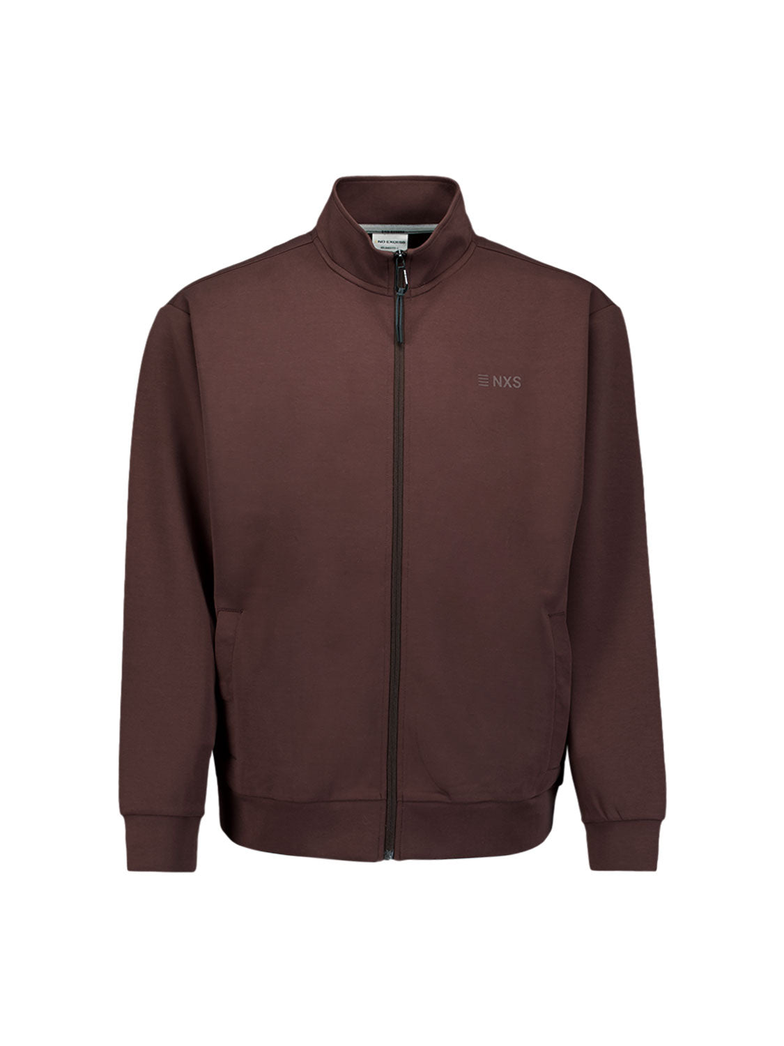 Sweat Vest met Rits | Dark Brown