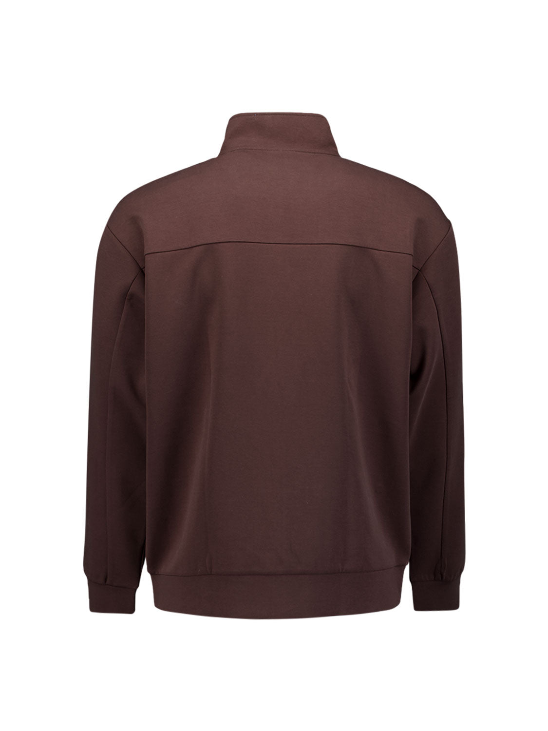 Sweat Vest met Rits | Dark Brown