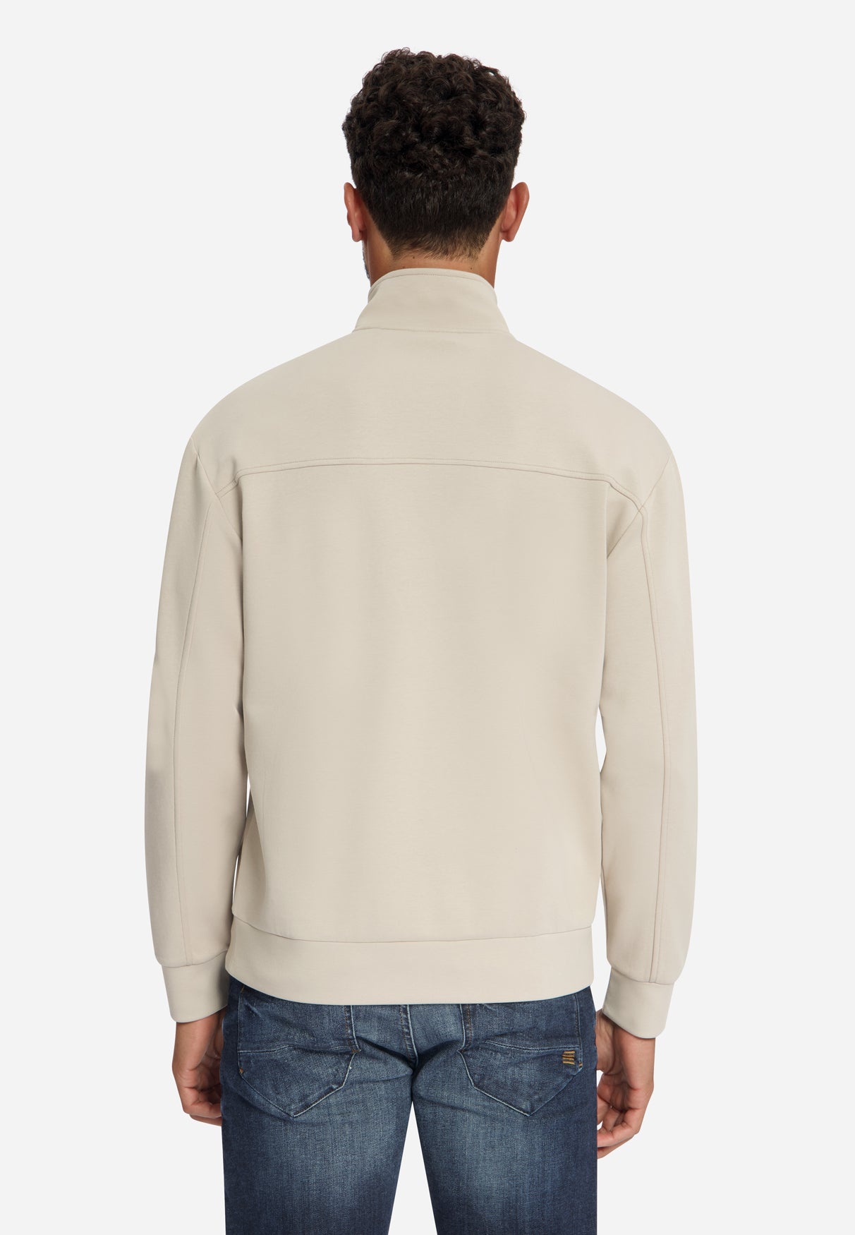 Sweater met Halve Rits | Cement