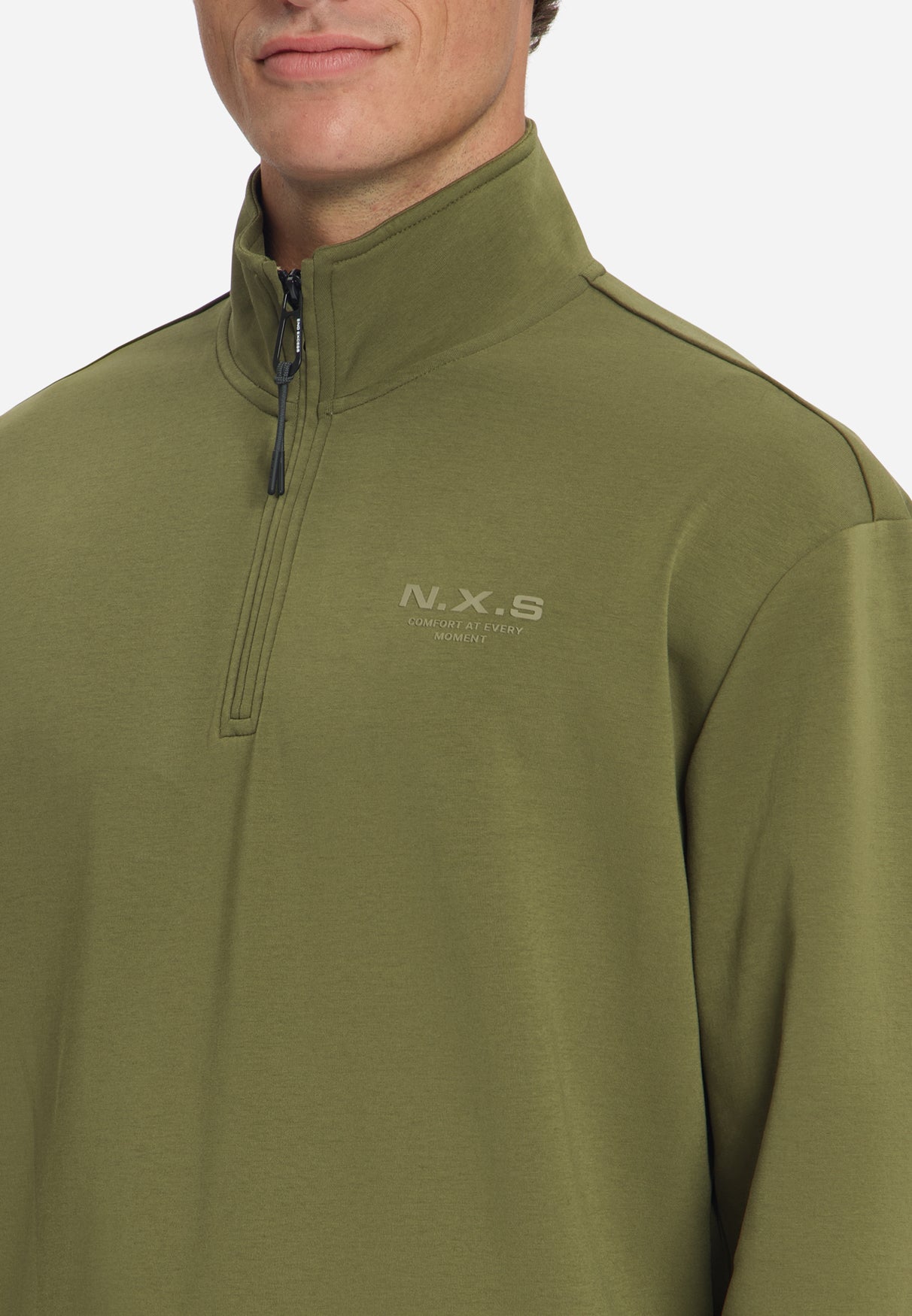 Sweater met Halve Rits | Moss