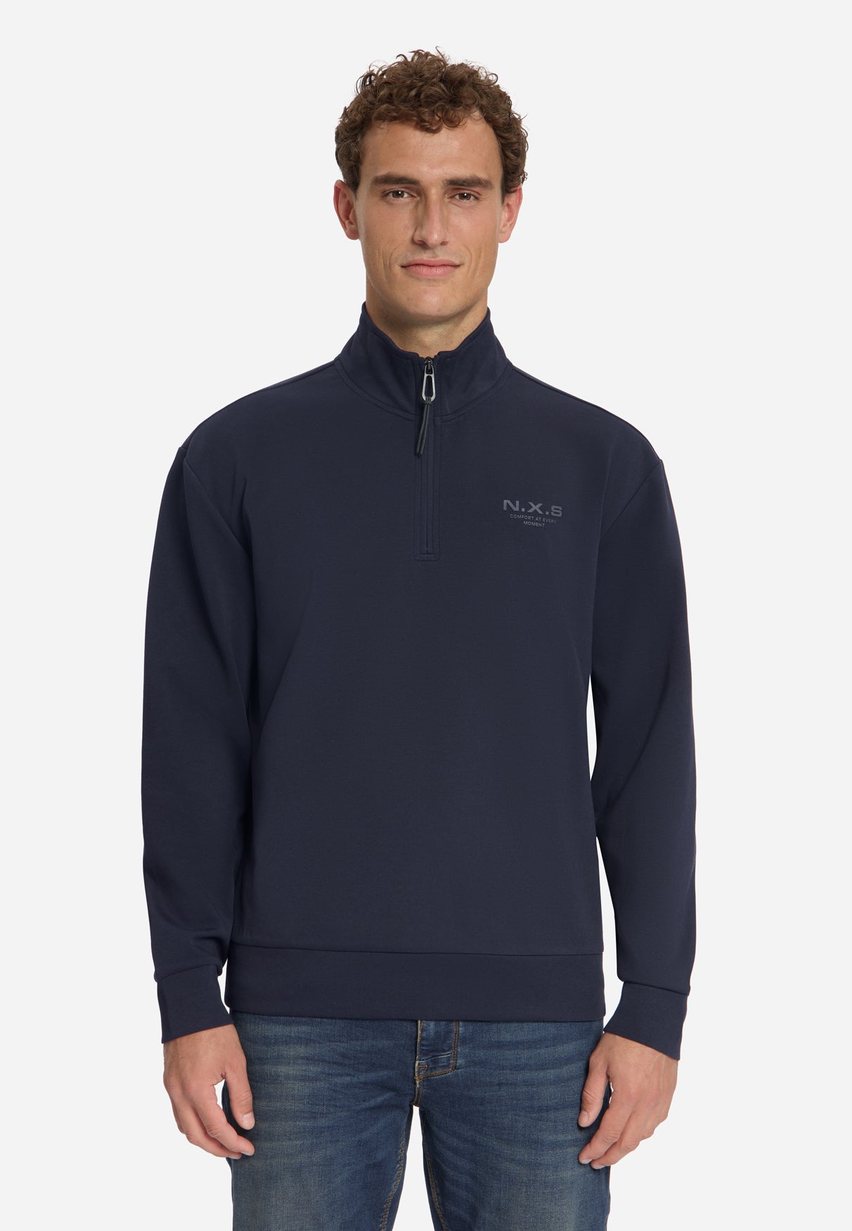 Sweater met Halve Rits | Dark Night