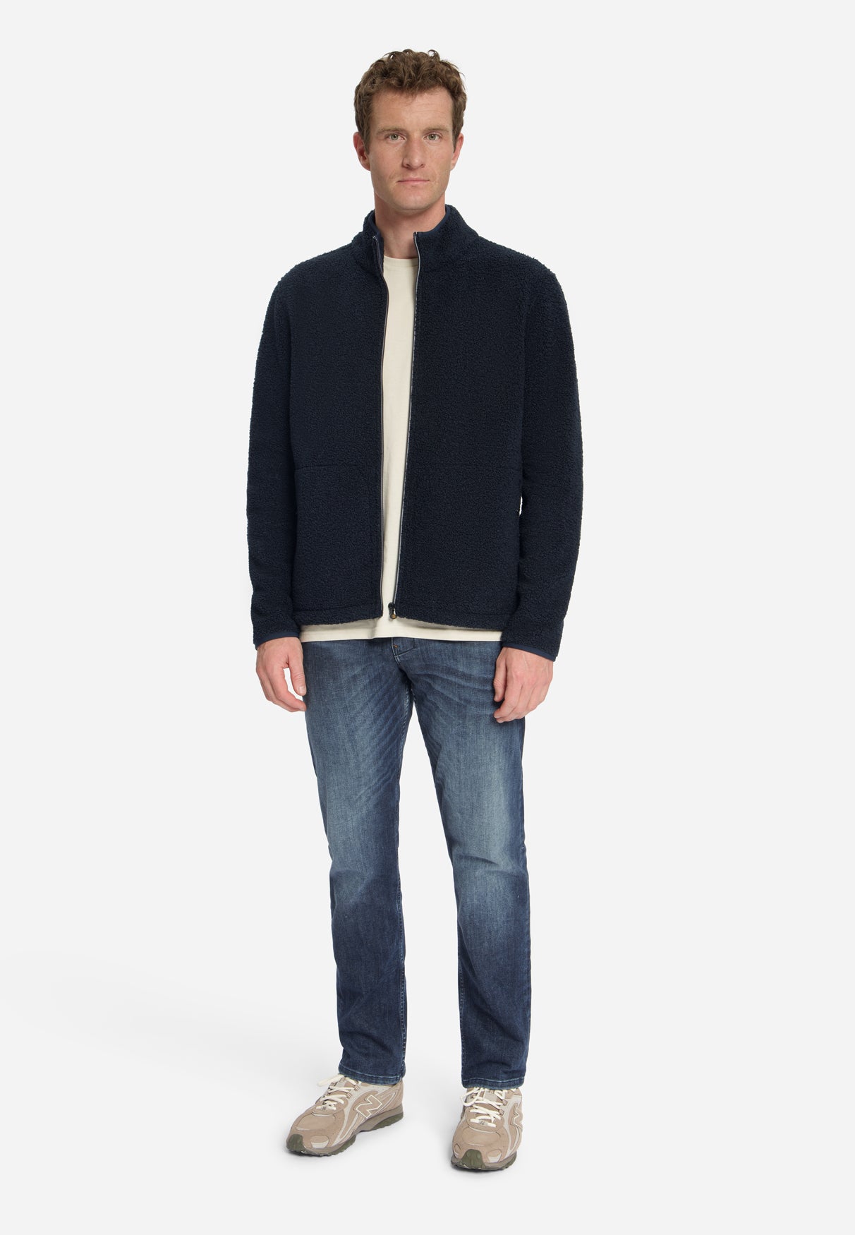 Teddy sweater met ritssluiting | Dark Night