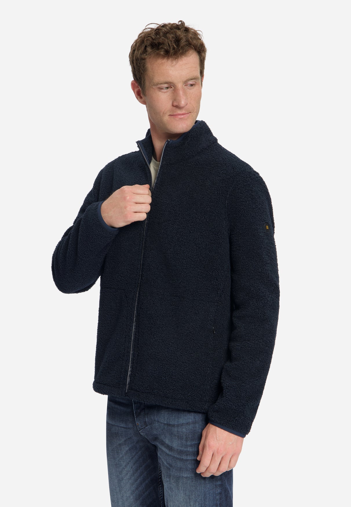 Teddy sweater met ritssluiting | Dark Night