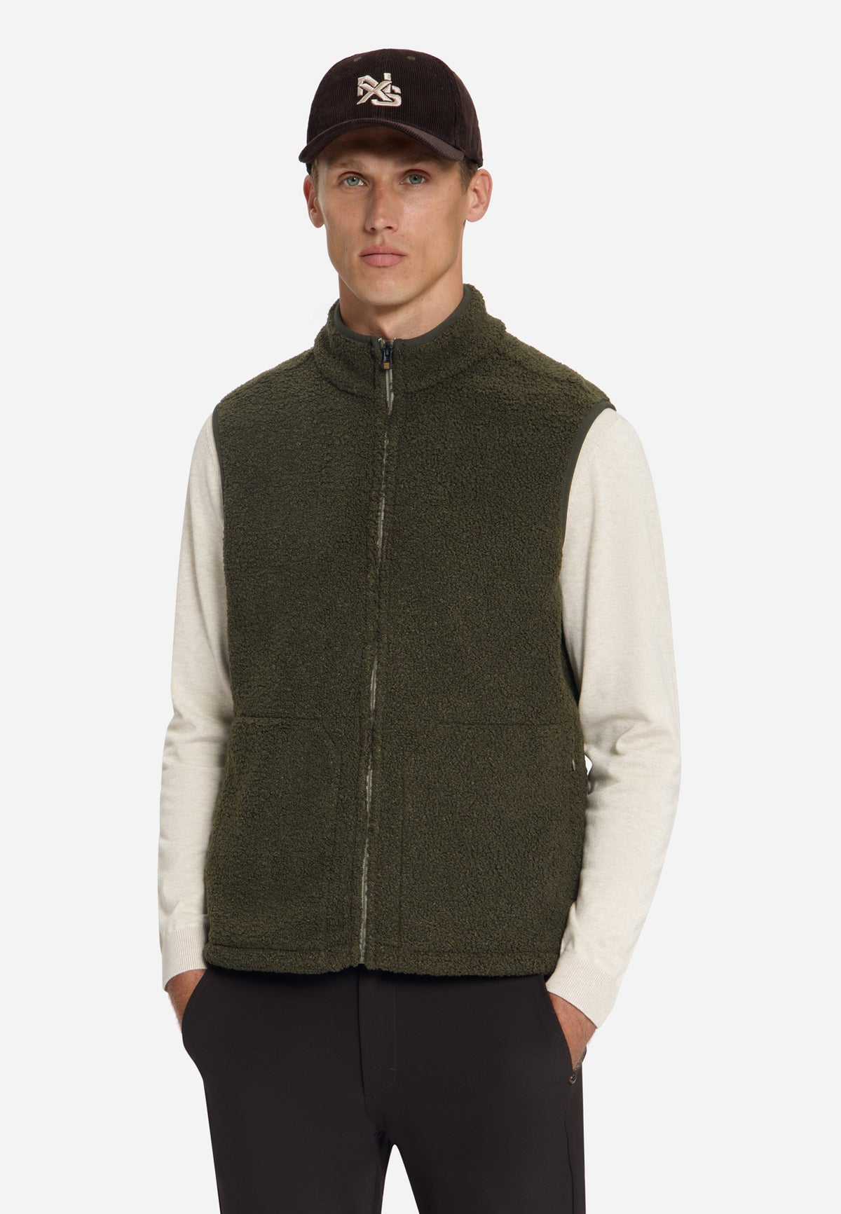 Teddy bodywarmer met ritssluiting | Moss