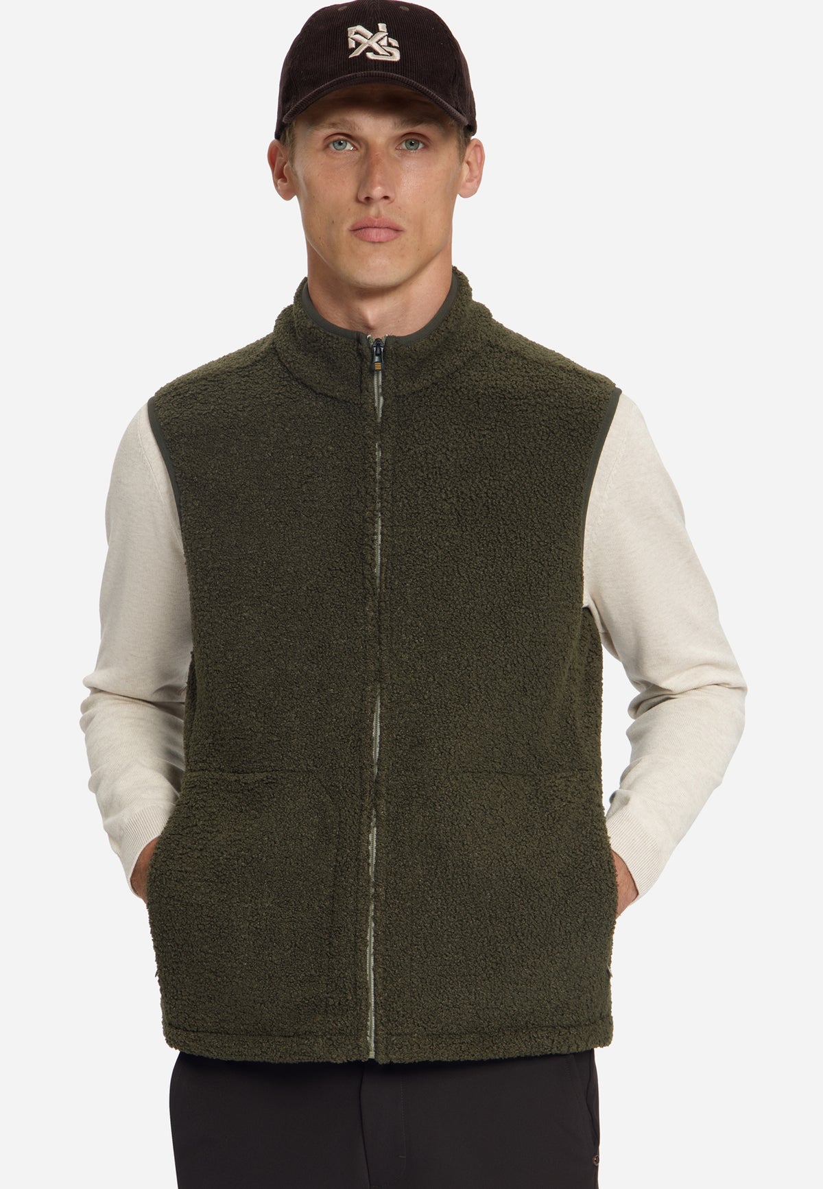Teddy bodywarmer met ritssluiting | Moss