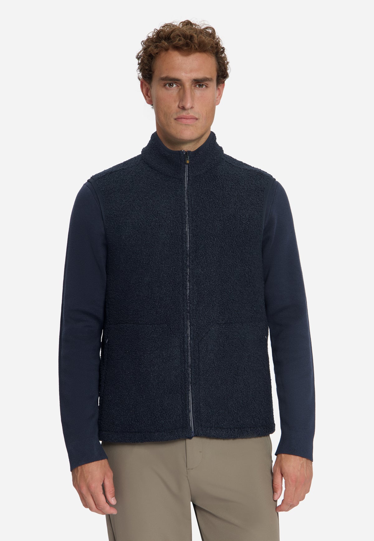 Teddy bodywarmer met ritssluiting | Dark Night