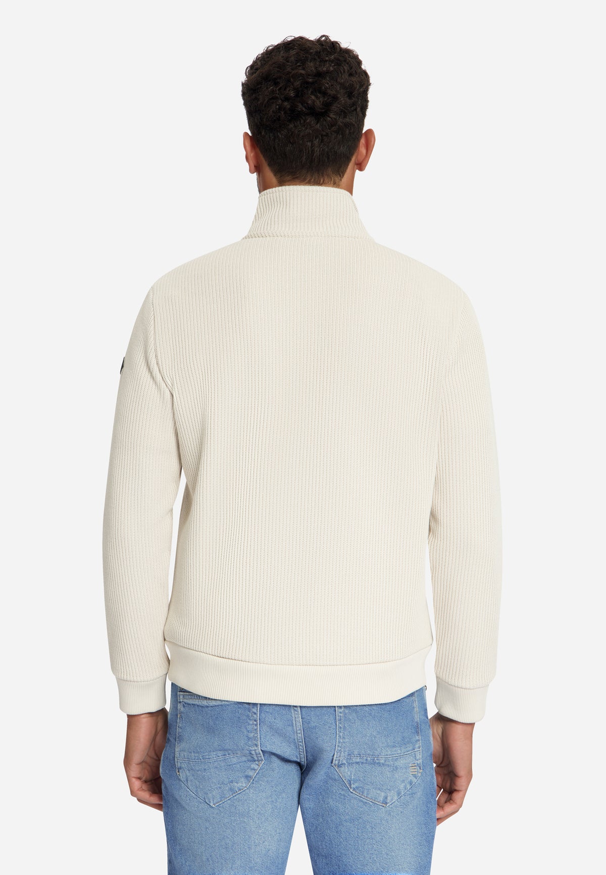 Geribde sweater met ritssluiting | Kit