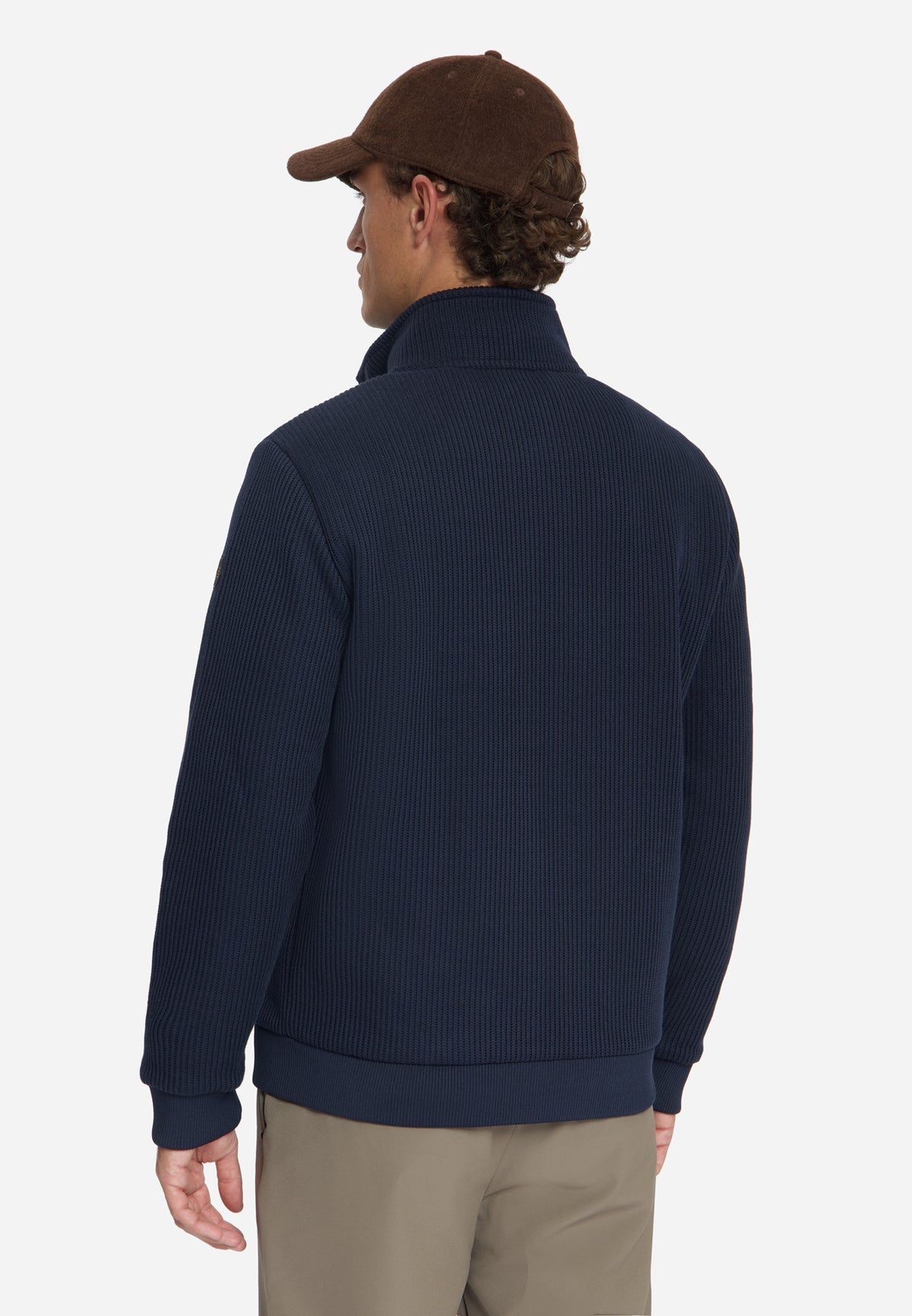 Geribde sweater met ritssluiting | Dark Night