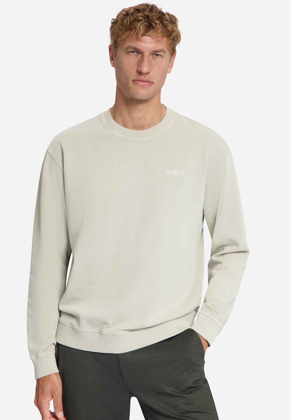 Sweater met Ronde Hals | Cement