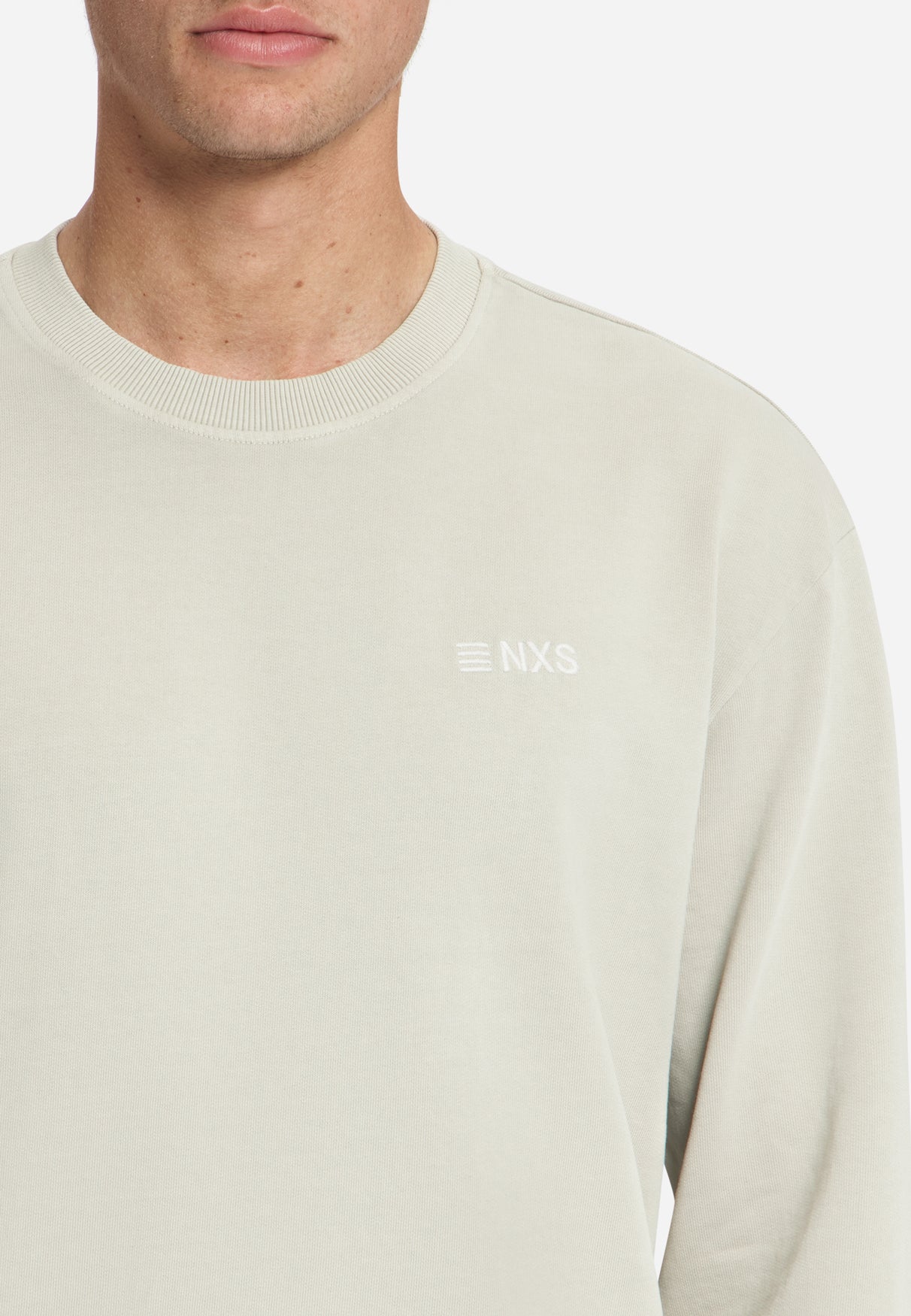Sweater met Ronde Hals | Cement