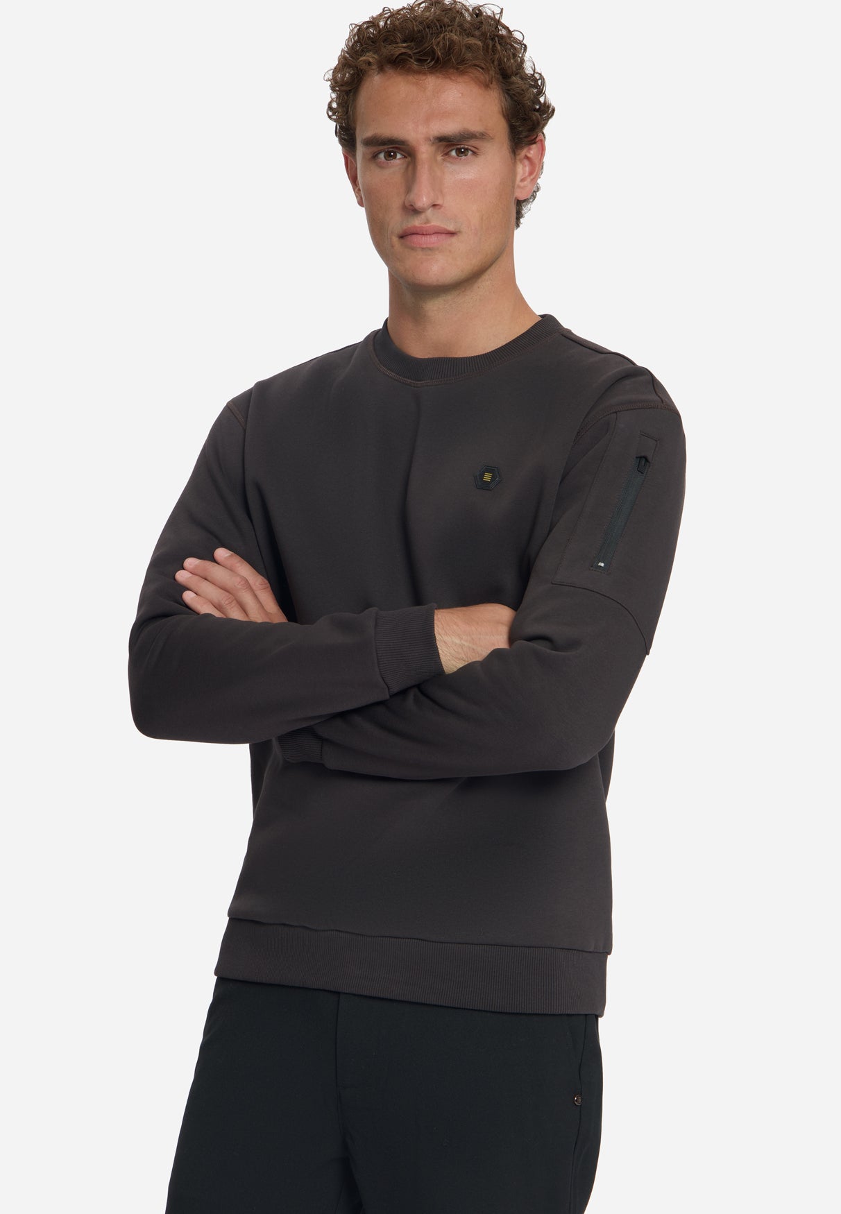 Sweater met Ronde Hals | Dark Brown