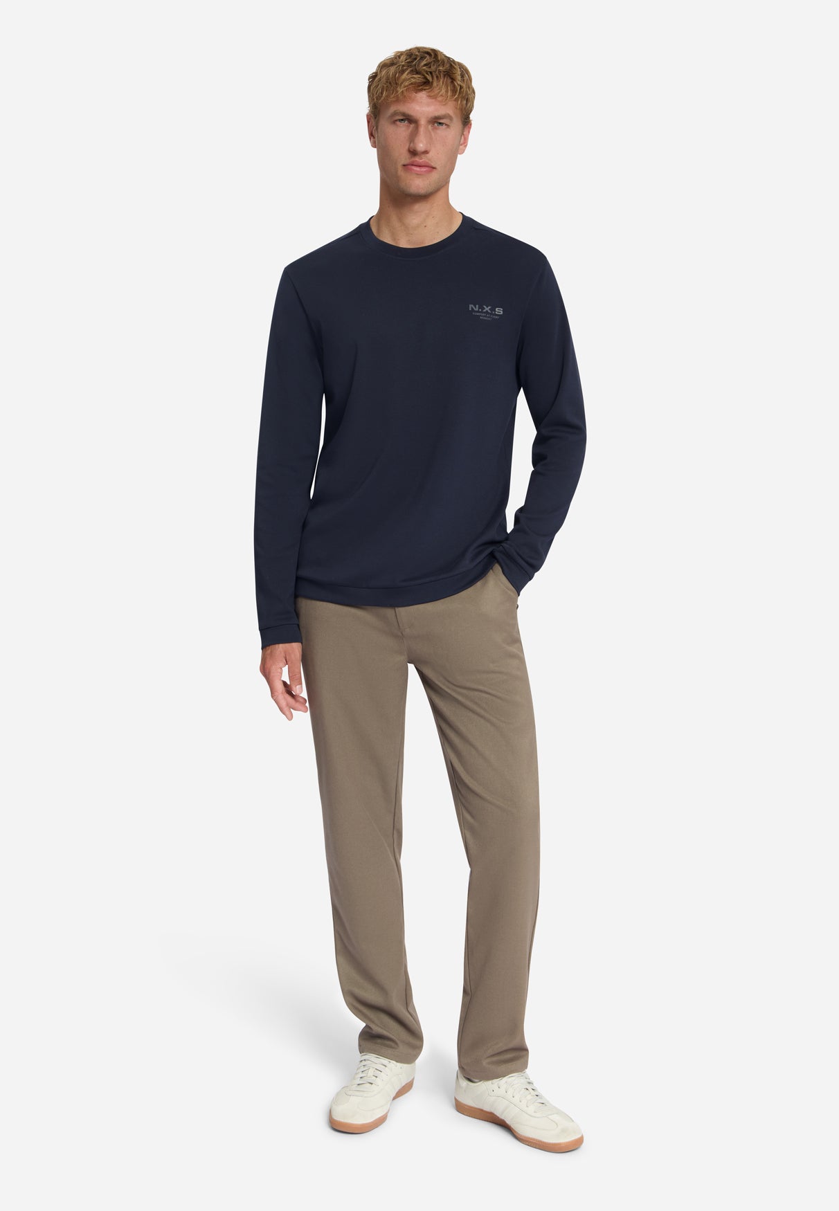 Interlock T-shirt met Lange Mouwen | Dark Night