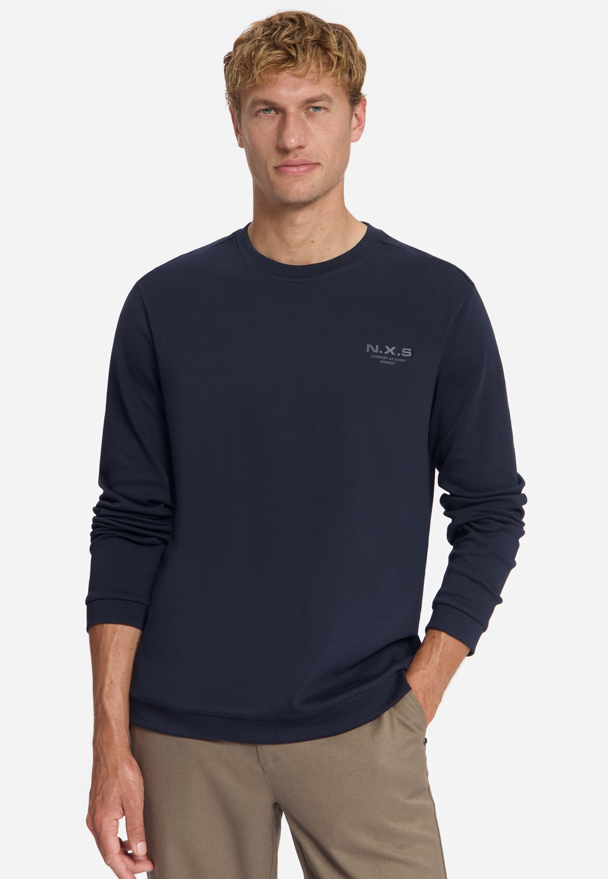 Interlock T-shirt met Lange Mouwen | Dark Night