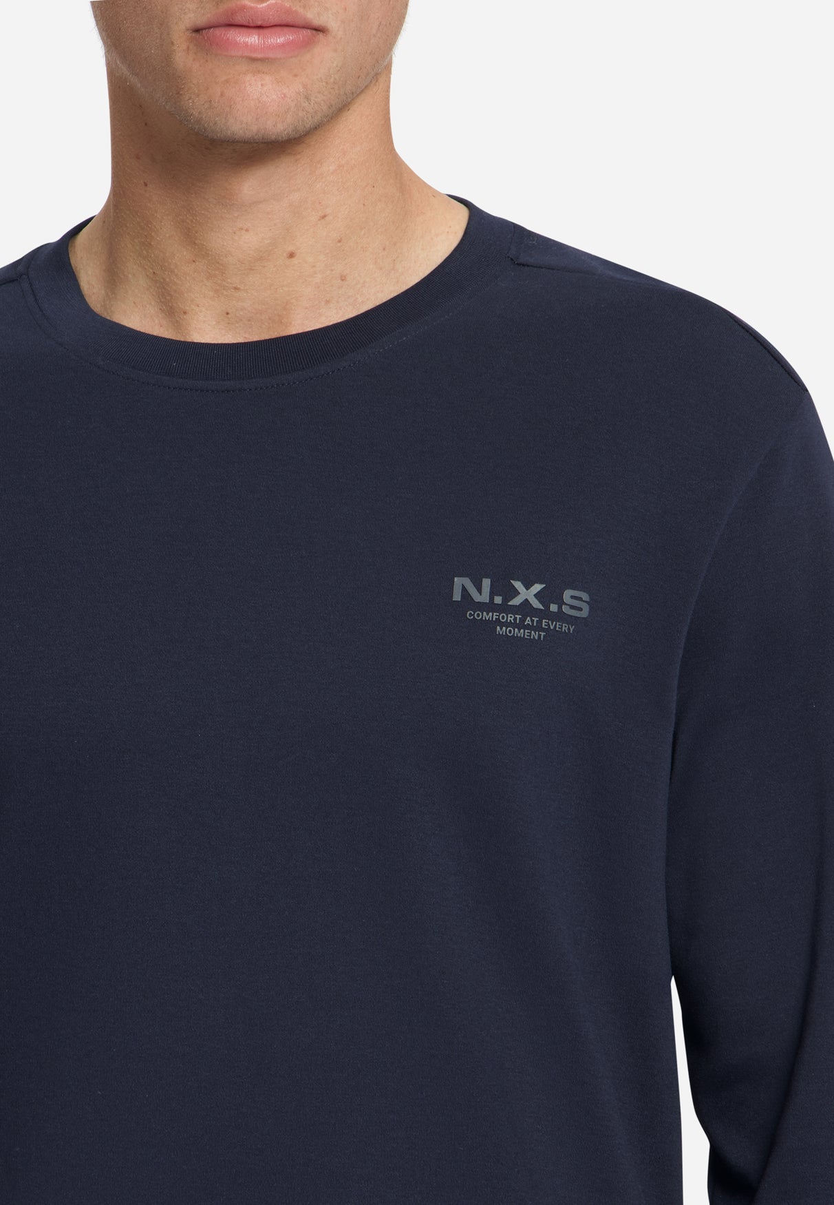 Interlock T-shirt met Lange Mouwen | Dark Night