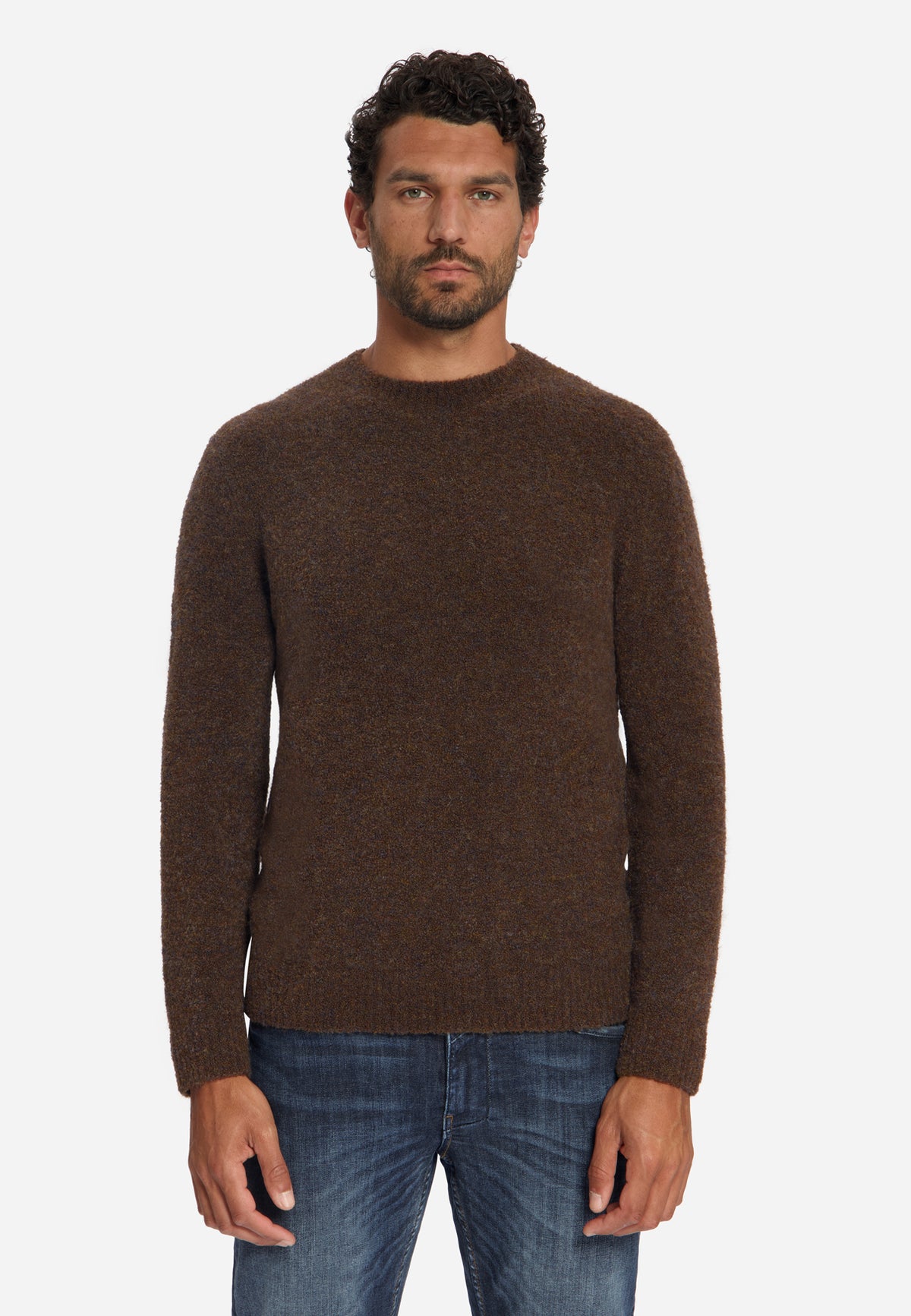 Zachte Melange-trui | Dark Brown
