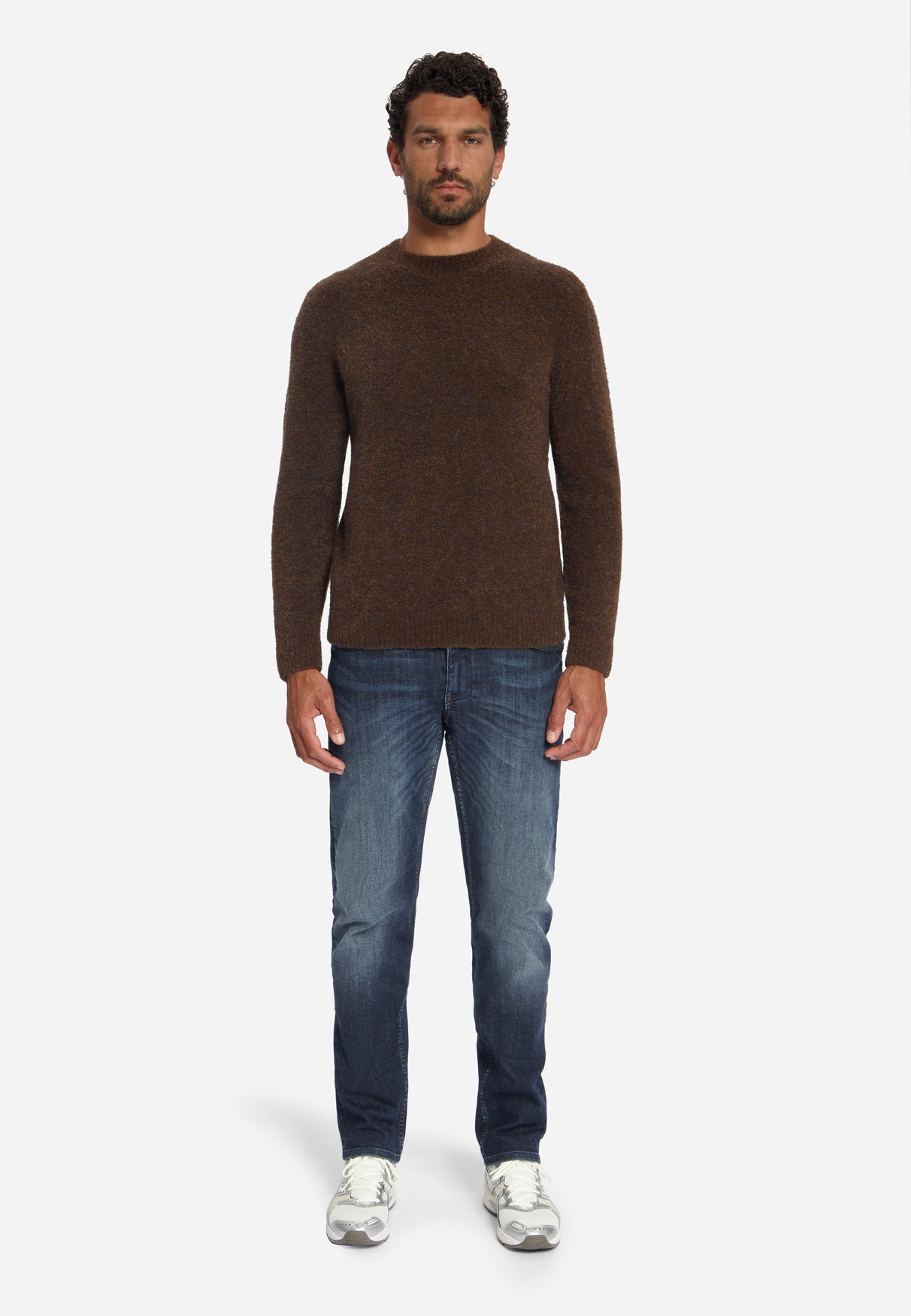 Zachte Melange-trui | Dark Brown