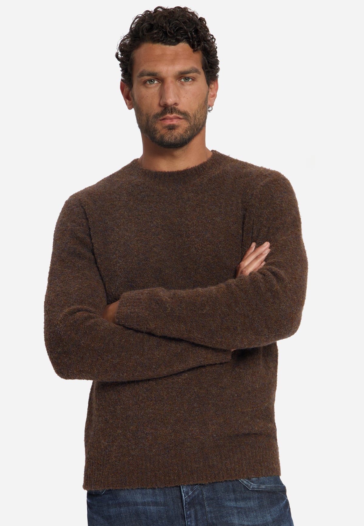 Zachte Melange-trui | Dark Brown