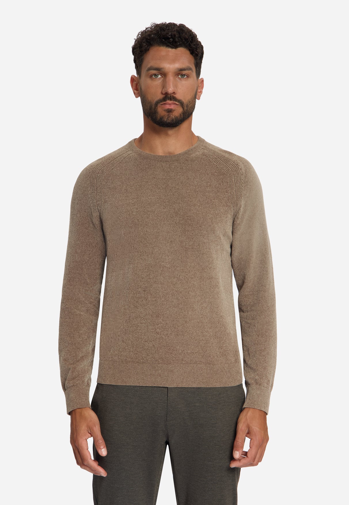Chenille Trui | Light Brown