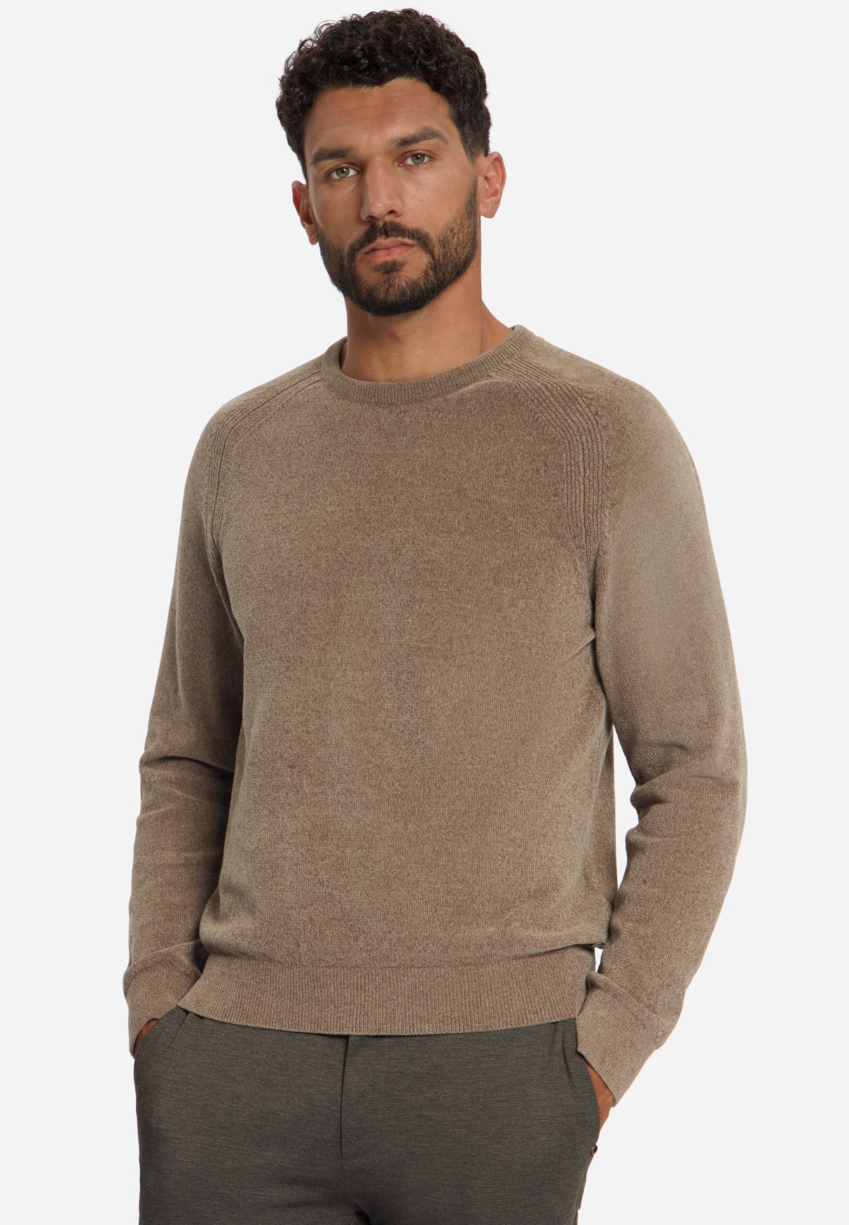 Chenille Trui | Light Brown