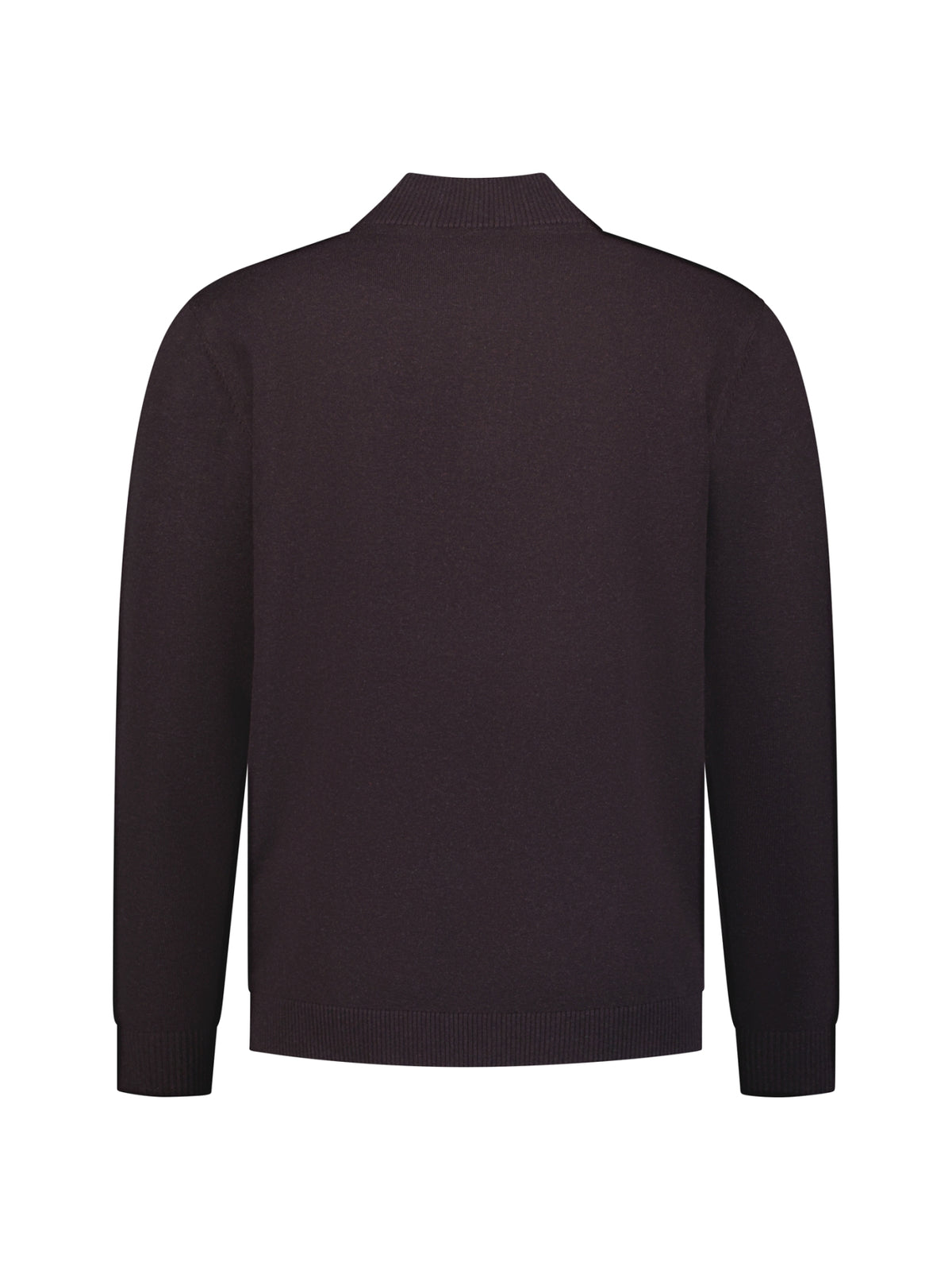 Trui met knoopkraag | Dark Brown