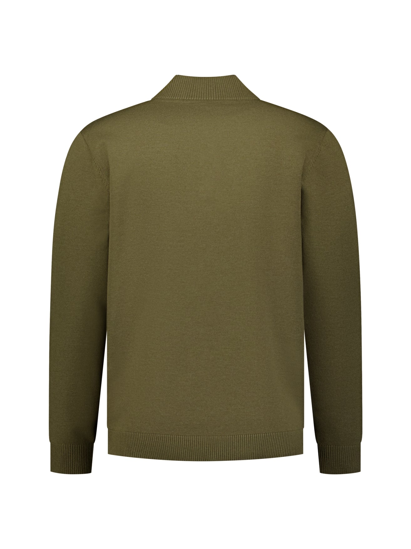 Trui met knoopkraag | Moss
