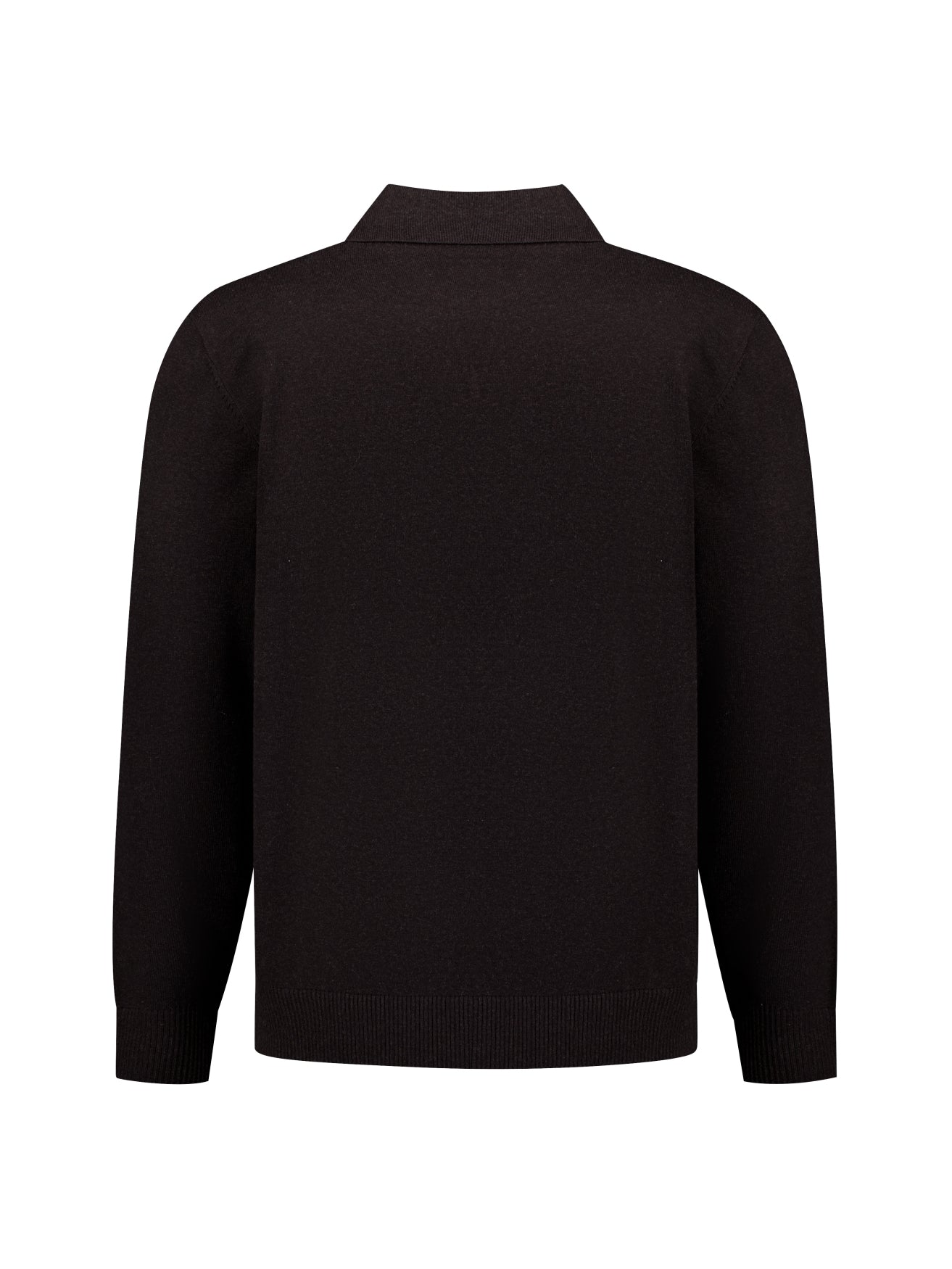 Fijngebreide polotrui | Dark Brown
