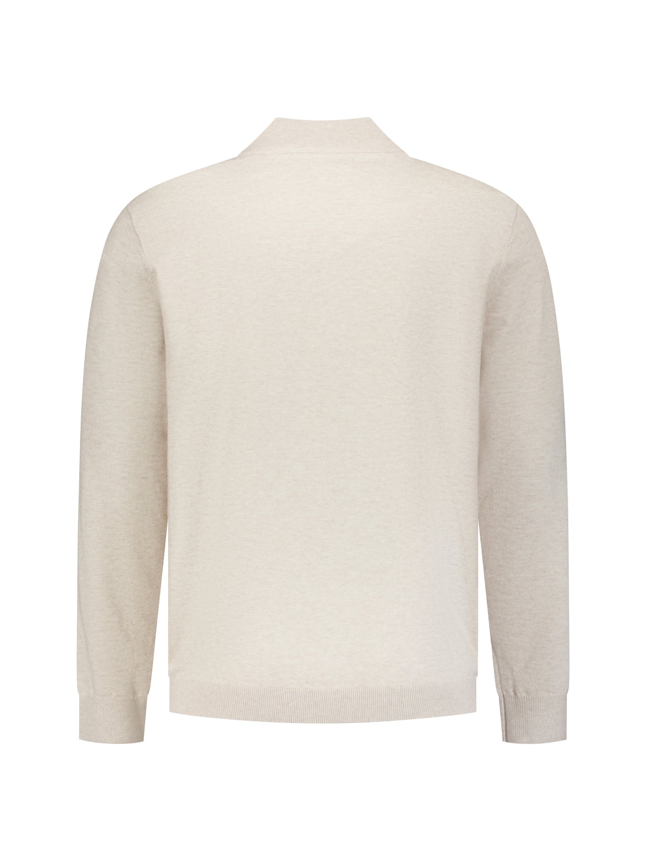 Melange Half-Zip Trui | Stone