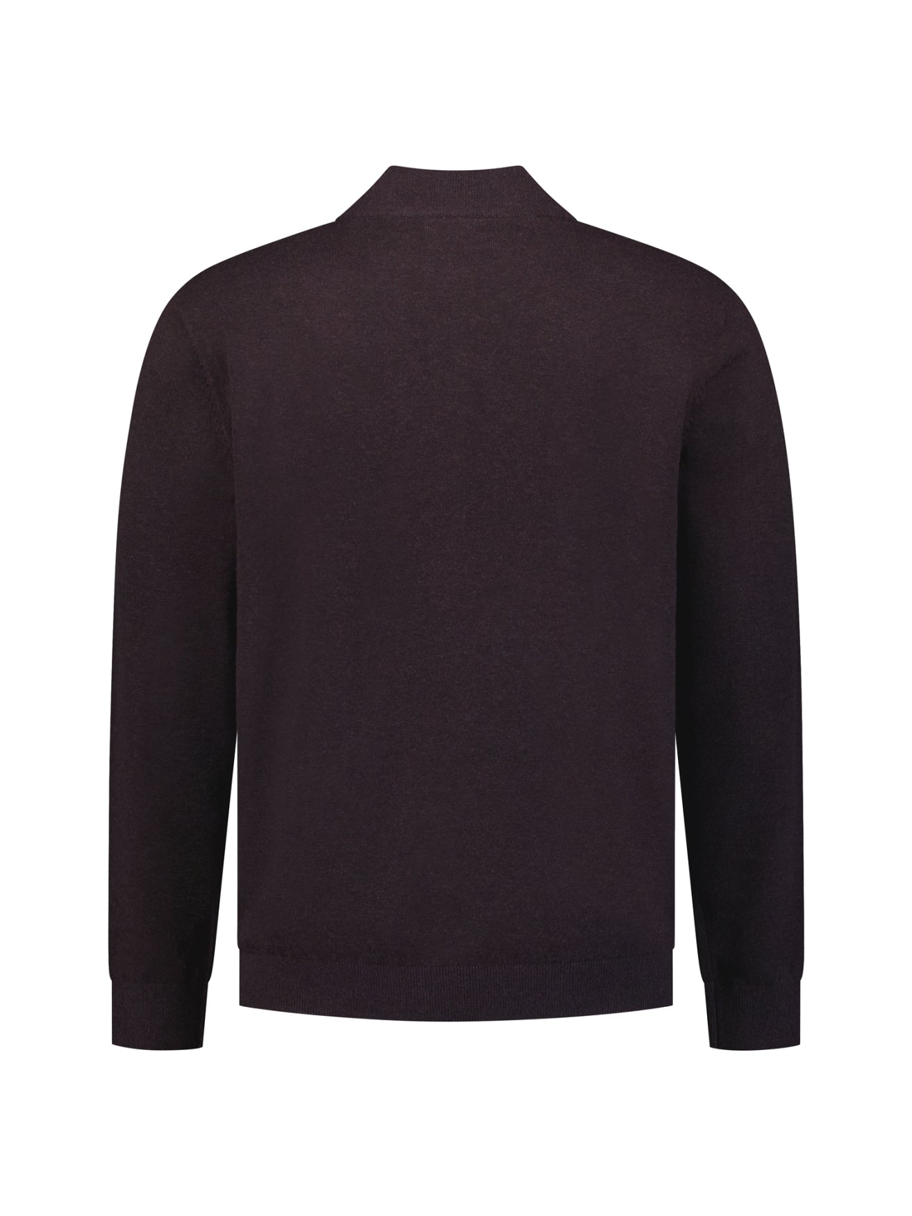 Melange Half-Zip Trui | Dark Brown