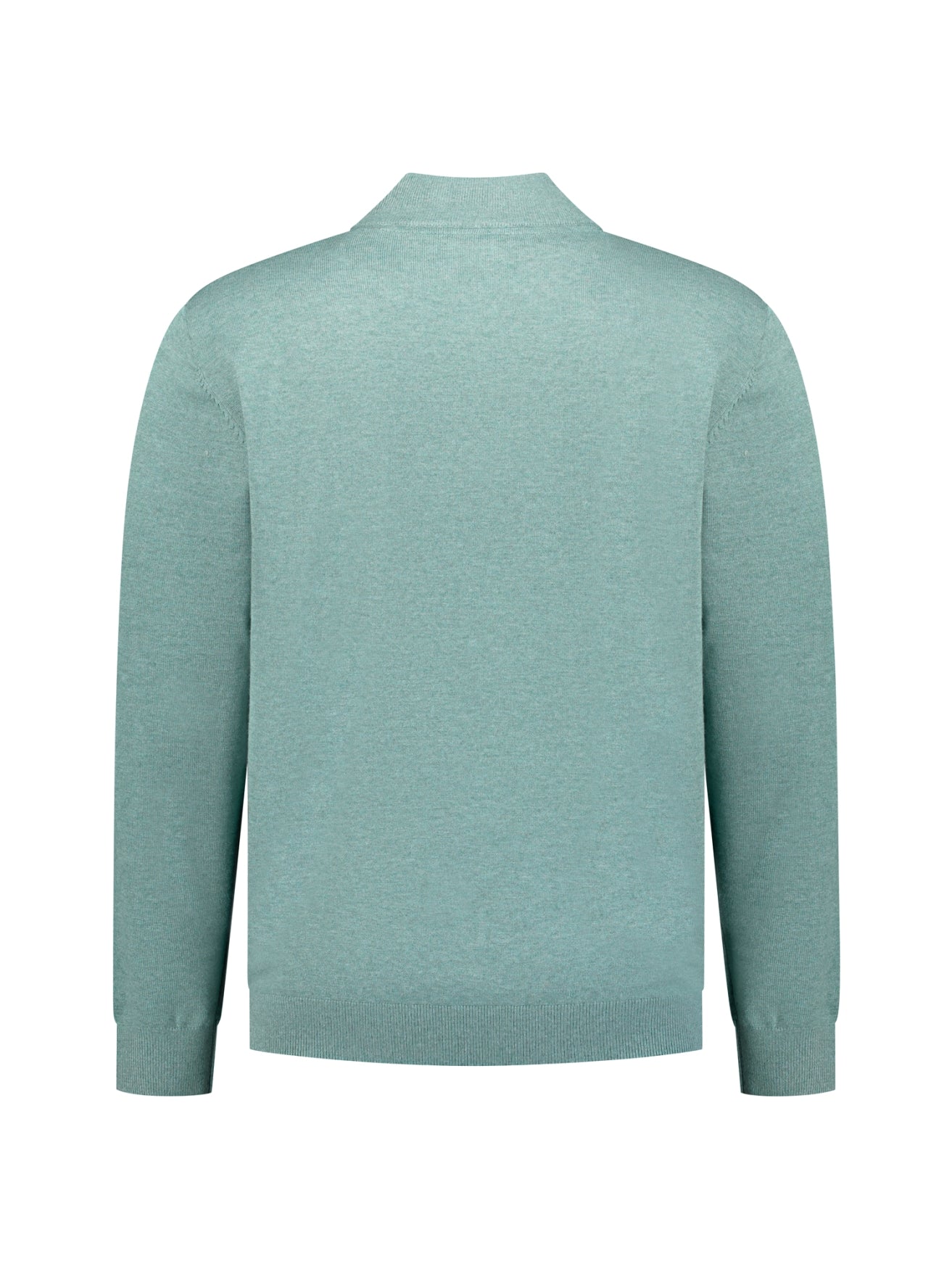 Melange Half-Zip Trui | Dusty Blue