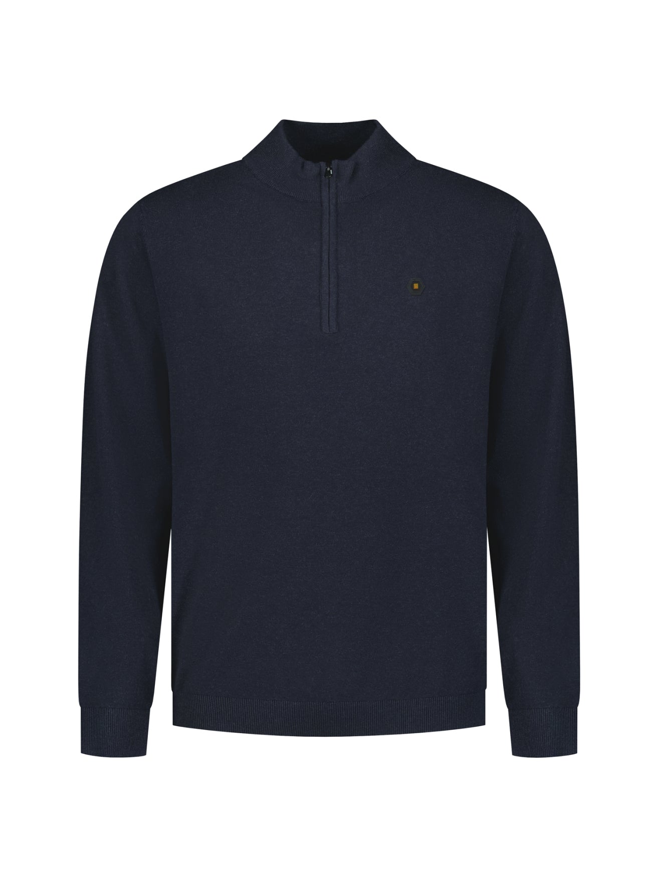 Melange Half-Zip Trui | Dark Night