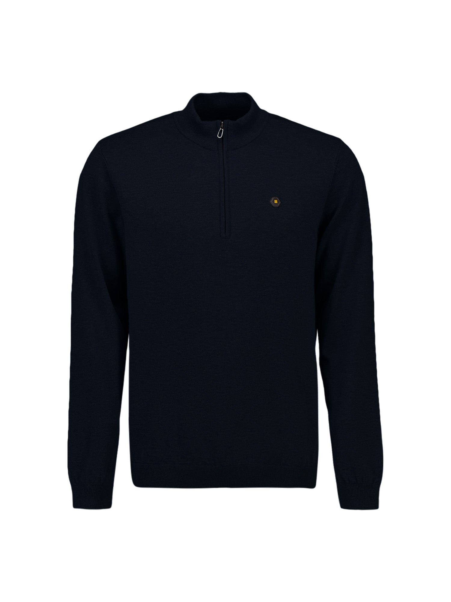Melange Half-Zip Trui | Dark Night