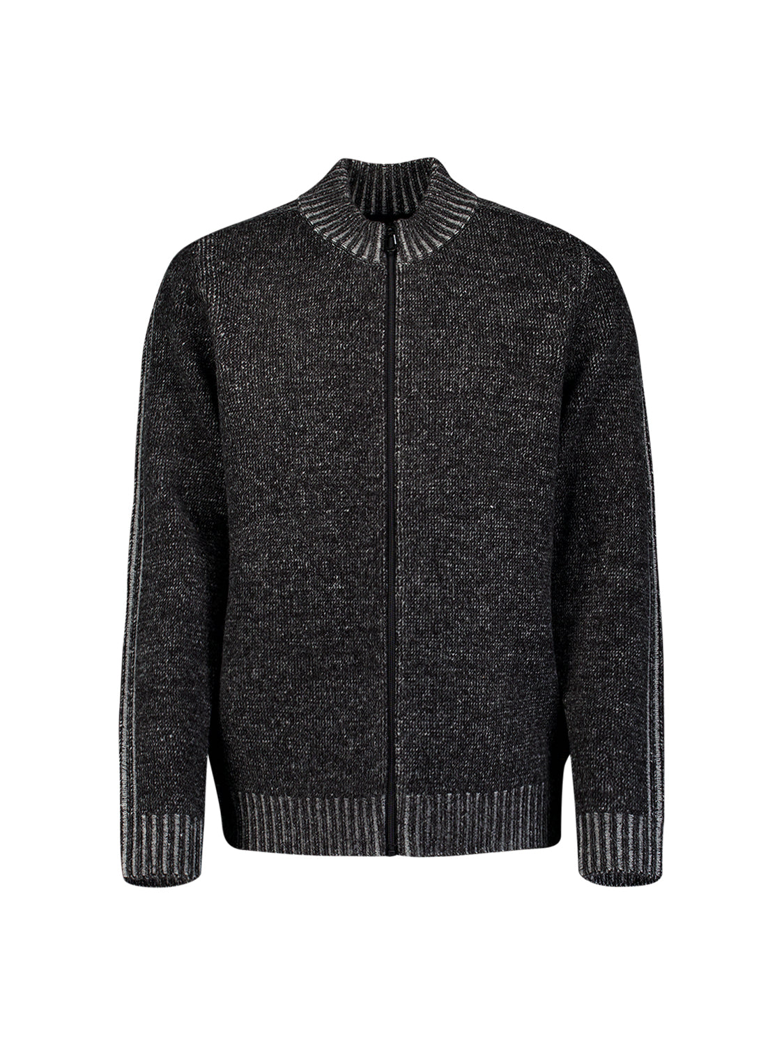 Tweekleurig gebreid vest | Black