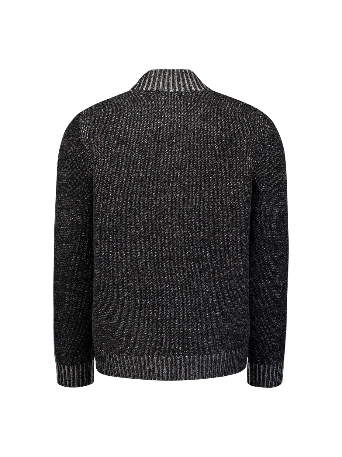 Tweekleurig gebreid vest | Black